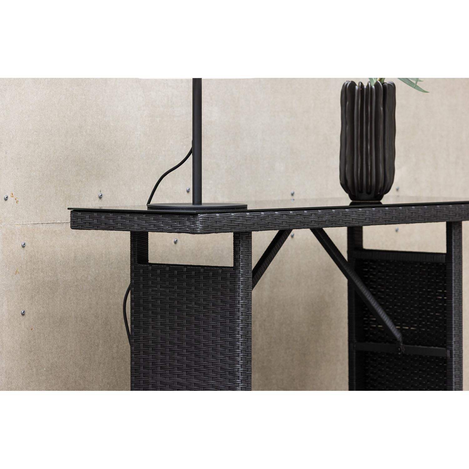 Rebellenclub Brisko Buiten Bijzettafel - 120 x 40cm - Zwart