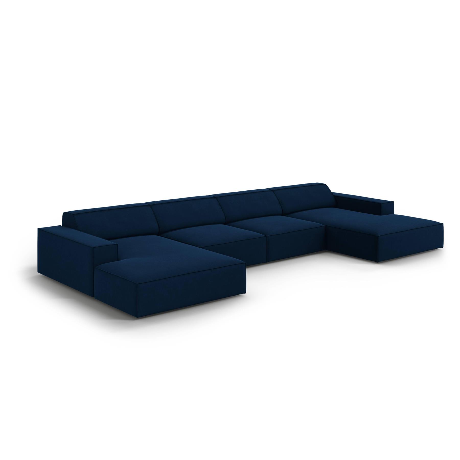 Micadoni Jodie U-bank - Fluweel - Donkerblauw