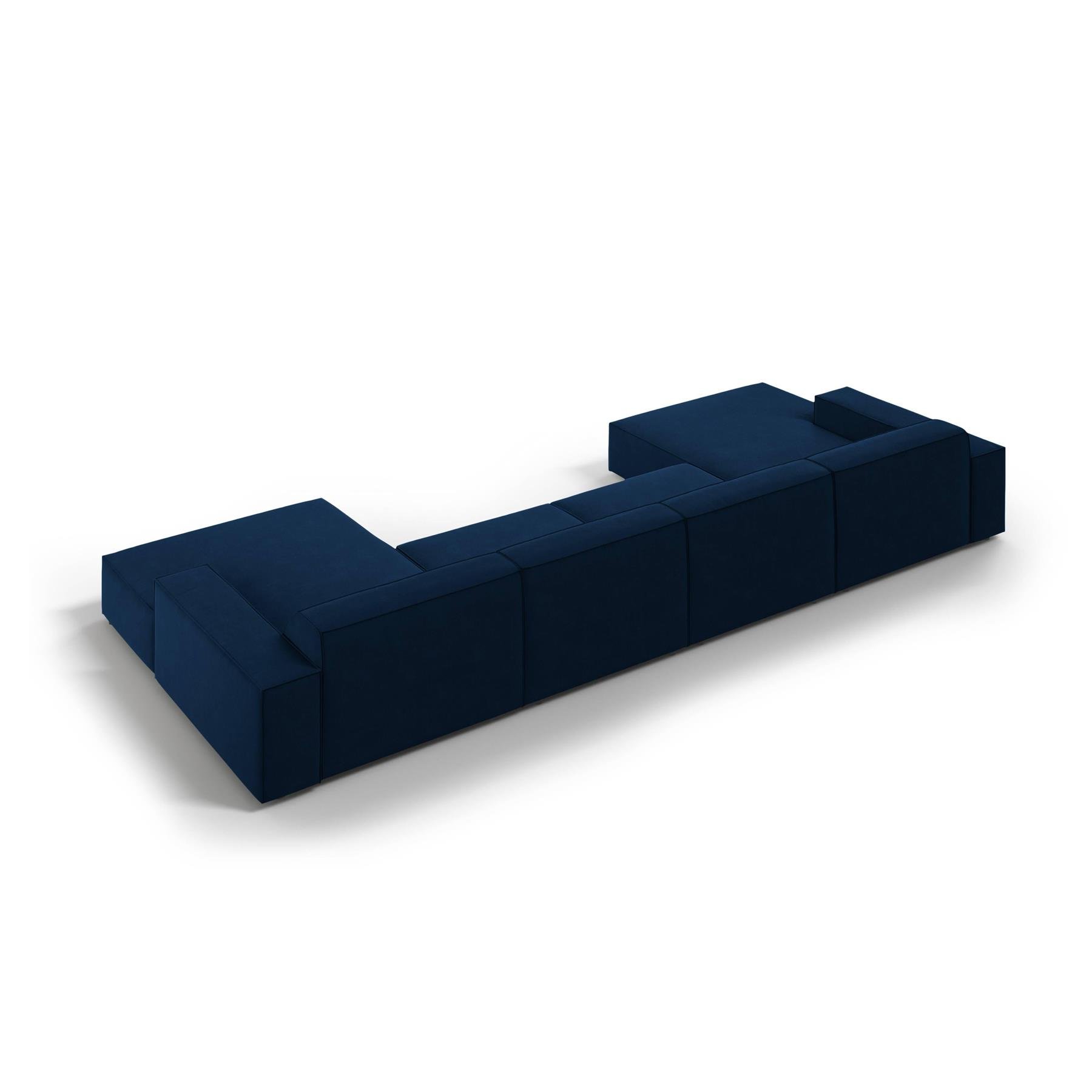 Micadoni Jodie U-bank - Fluweel - Donkerblauw