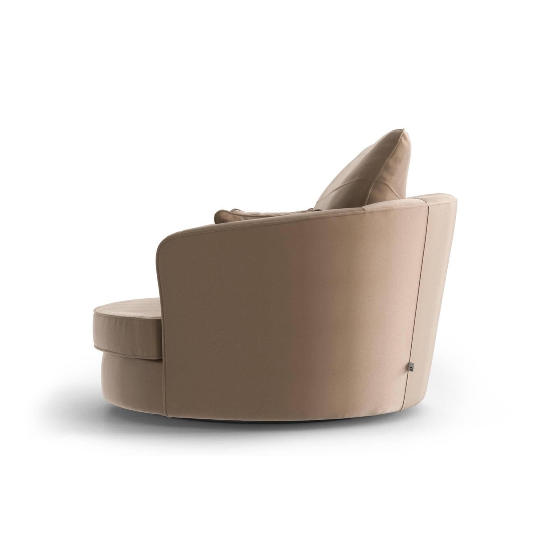 NADUVI Collection Vendôme Draaibare Fauteuil - Velvet - Lichtbruin