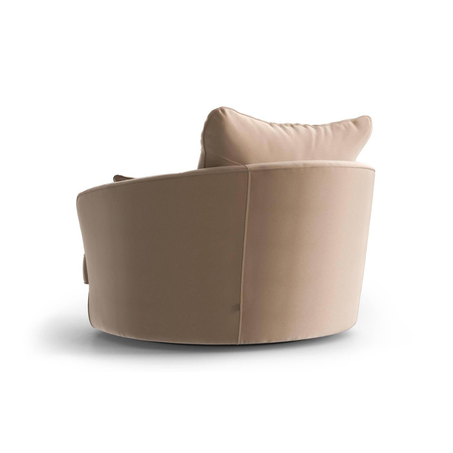 NADUVI Collection Vendôme Draaibare Fauteuil - Velvet - Lichtbruin