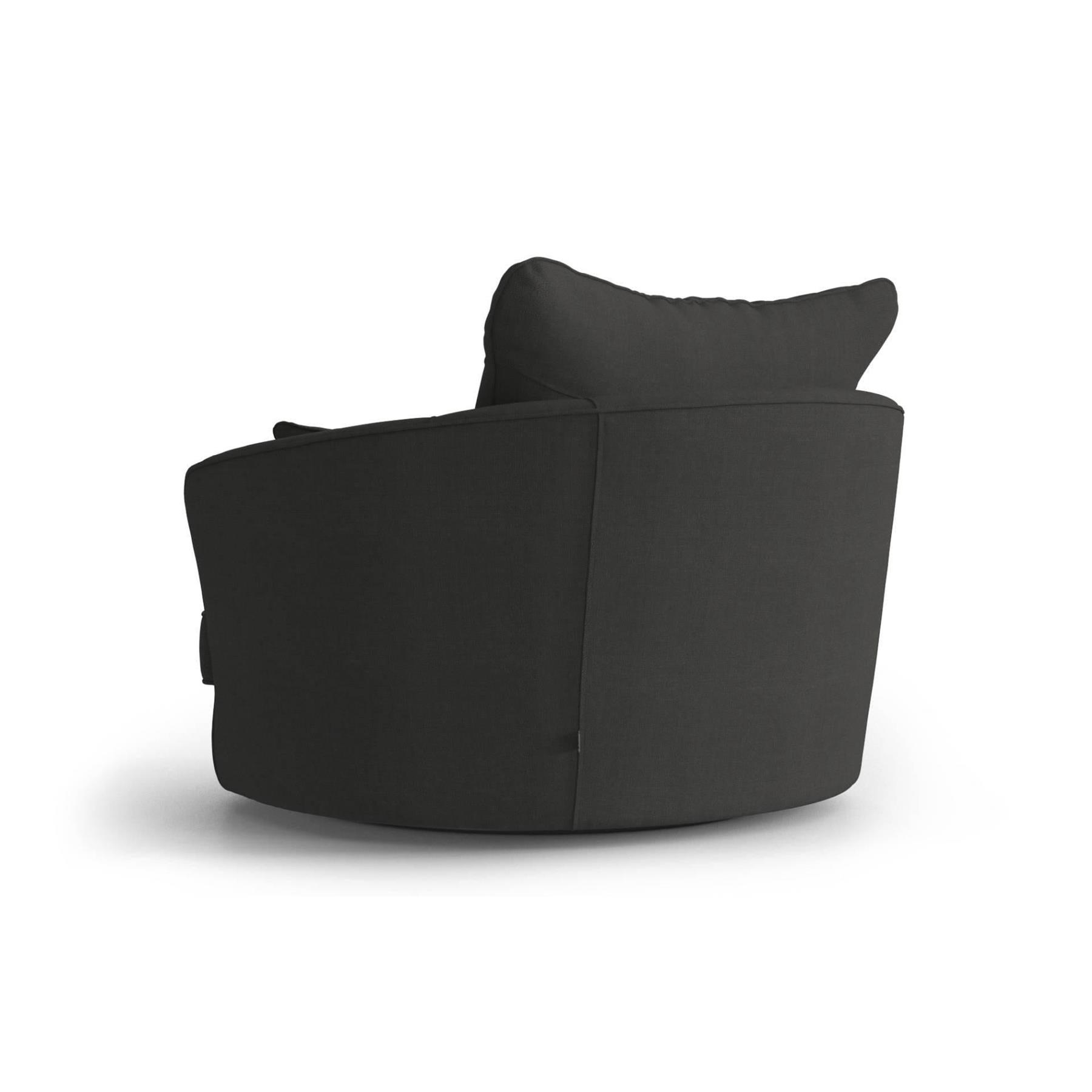NADUVI Collection Vendôme Draaibare Fauteuil - Linnen - Antraciet