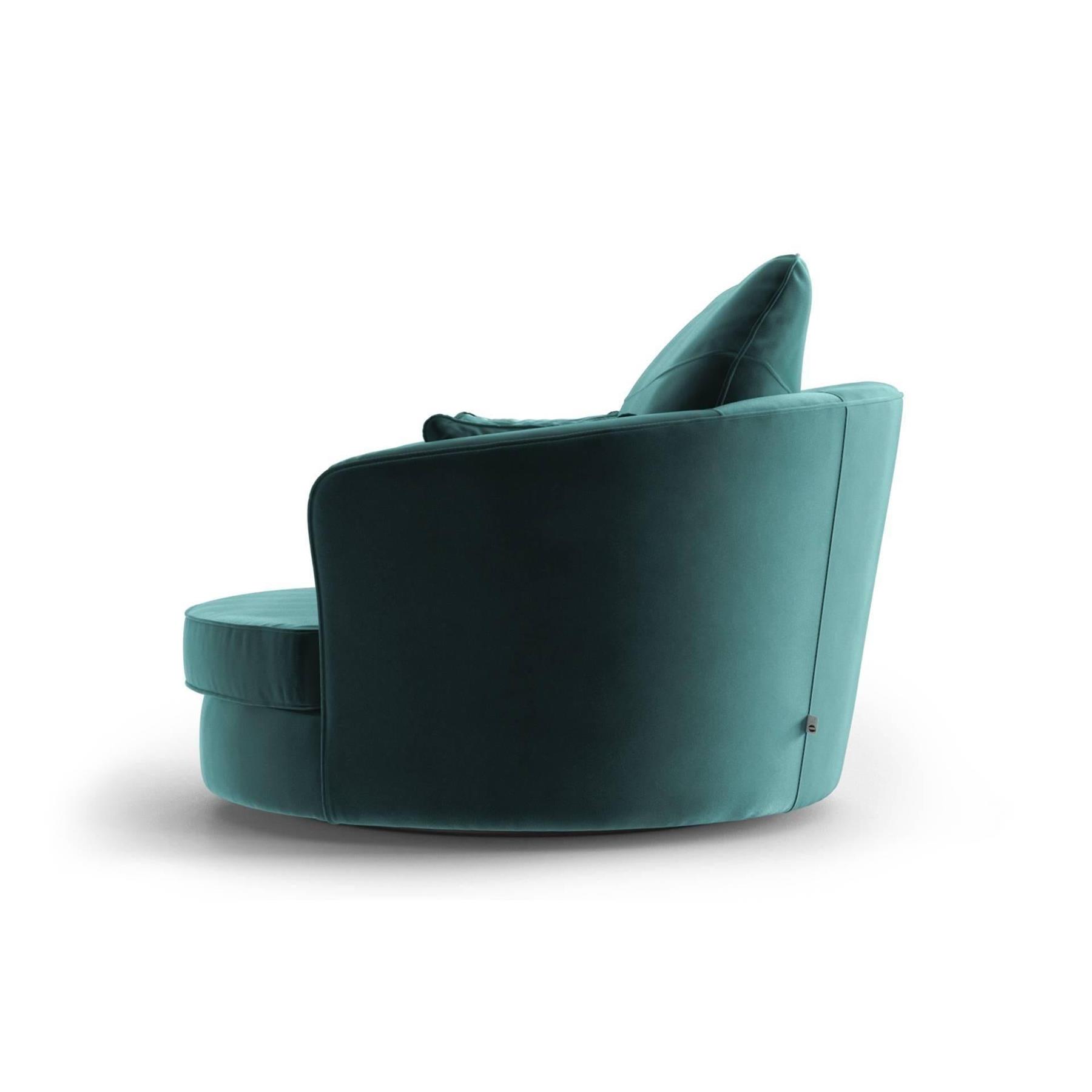NADUVI Collection Vendôme Draaibare Fauteuil - Velvet - Turquoise