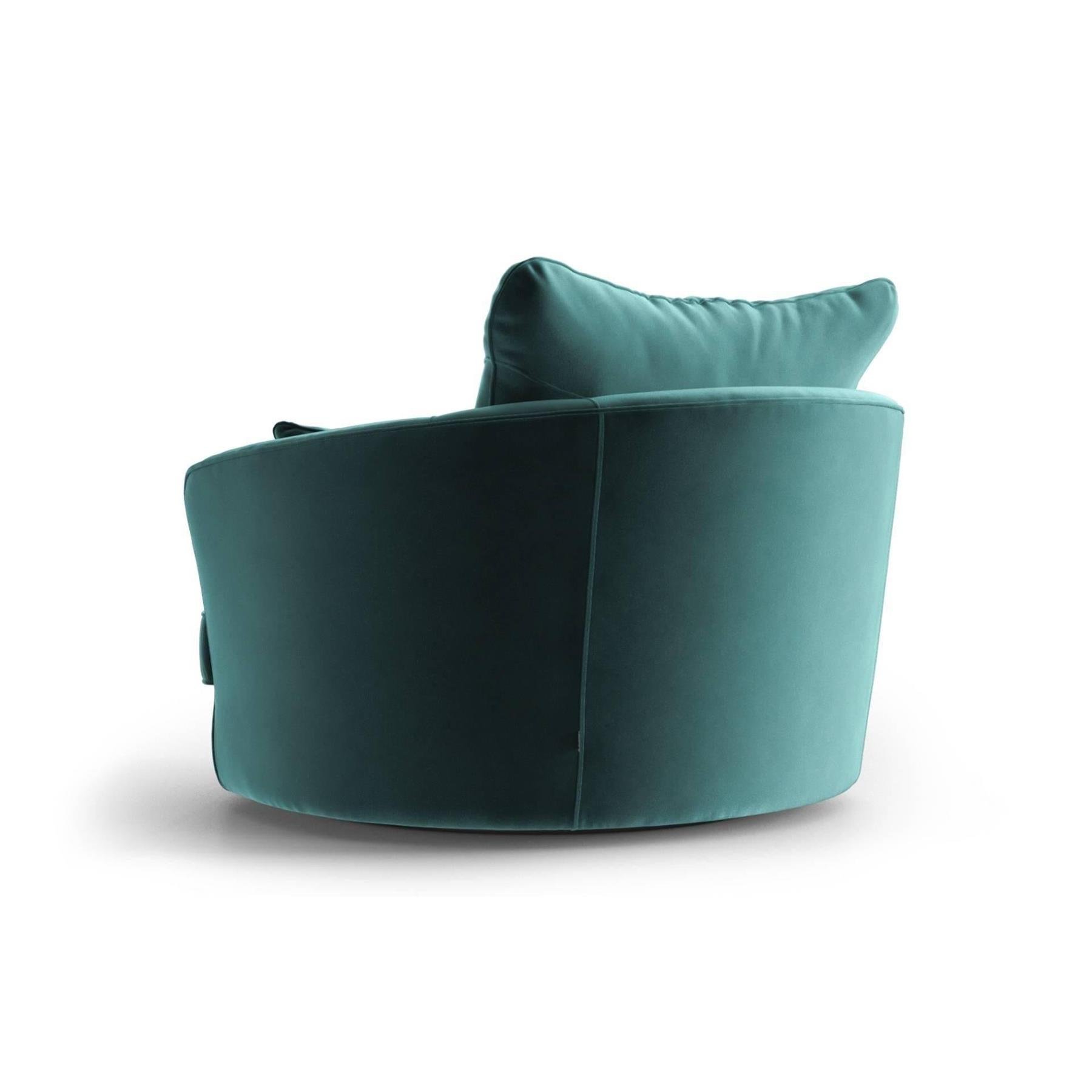 NADUVI Collection Vendôme Draaibare Fauteuil - Velvet - Turquoise