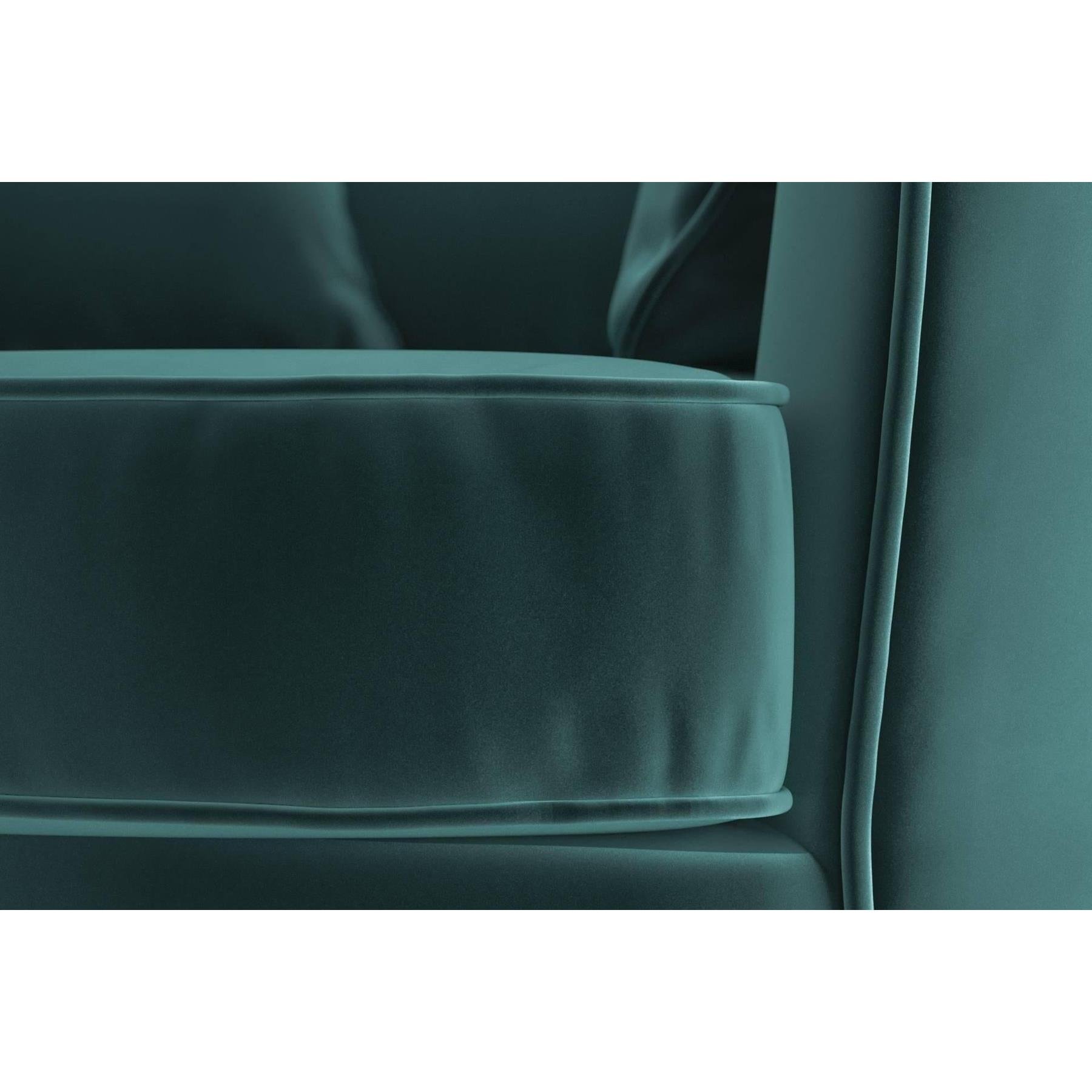 NADUVI Collection Vendôme Draaibare Fauteuil - Velvet - Turquoise