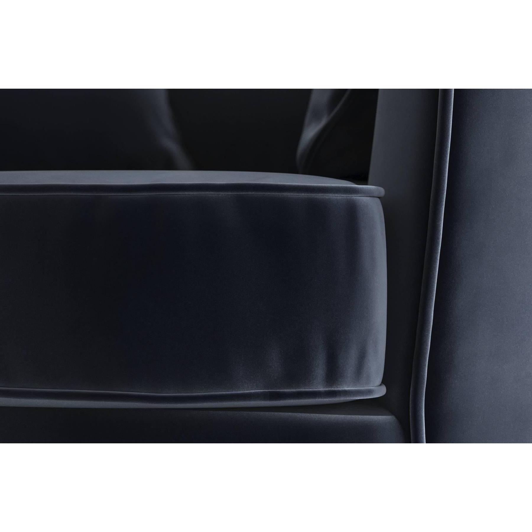 NADUVI Collection Vendôme Draaibare Fauteuil - Velvet - Marine Blauw