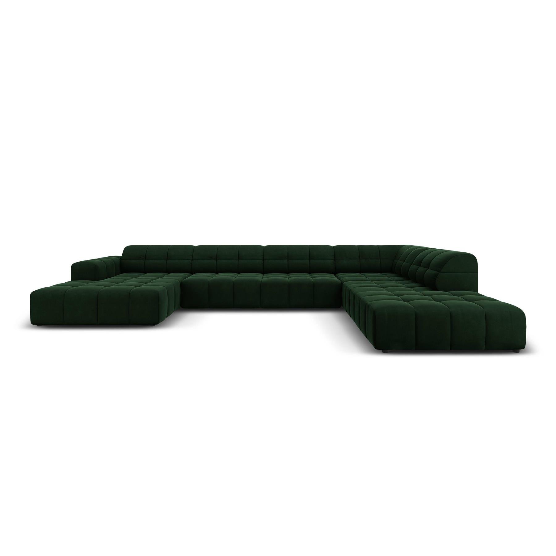 Cosmopolitan Design Chicago U-bank - Hoek Rechts - Velvet - Flessengroen