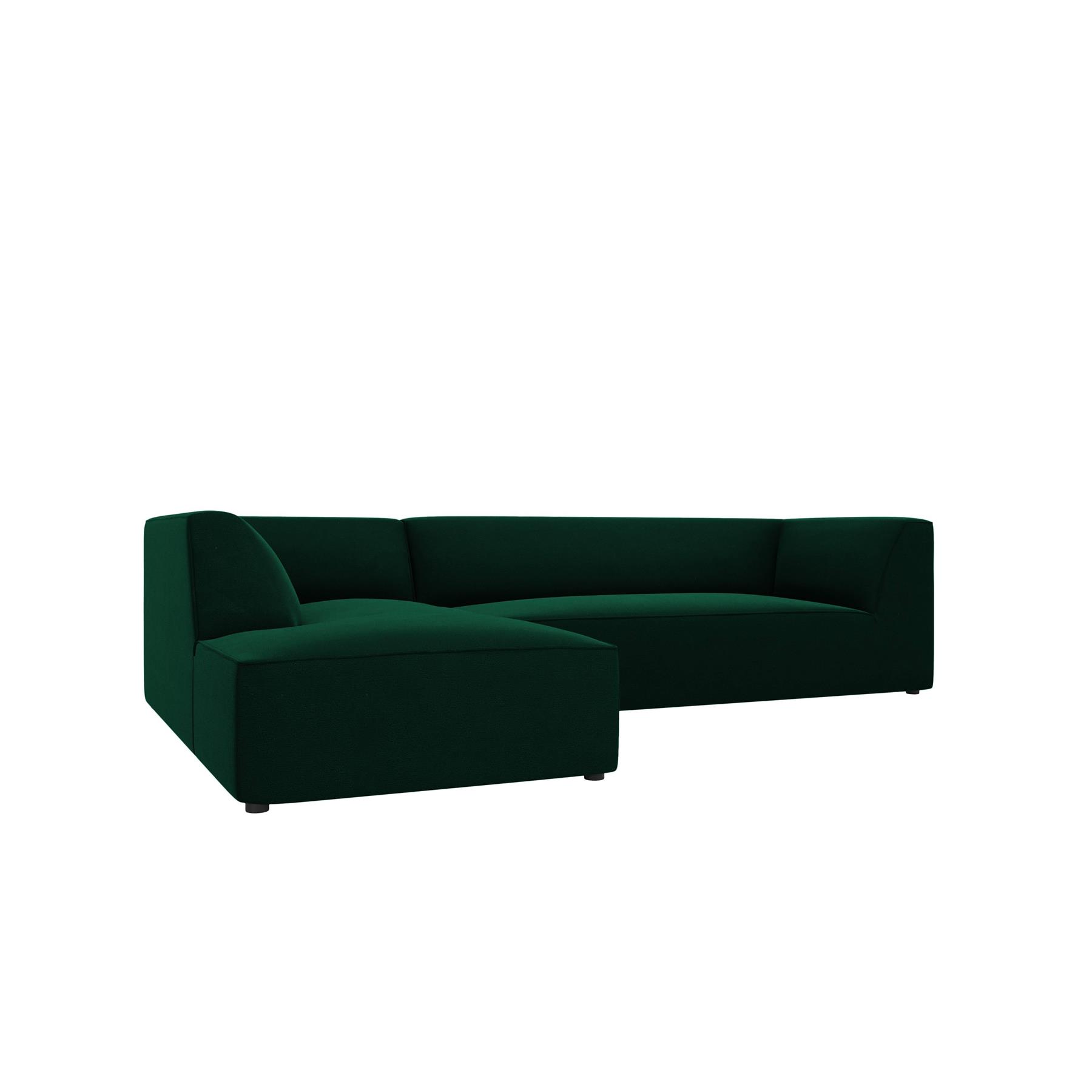 Windsor & Co Sao Hoekbank met Chaise Longue Links - 4-zits - Velvet - Flessengroen