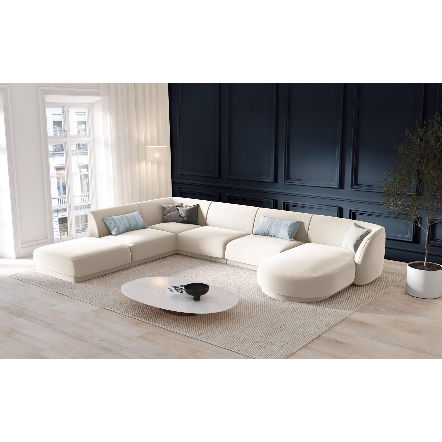 Micadoni Miley U-bank Hoek Links - Velvet - Crème