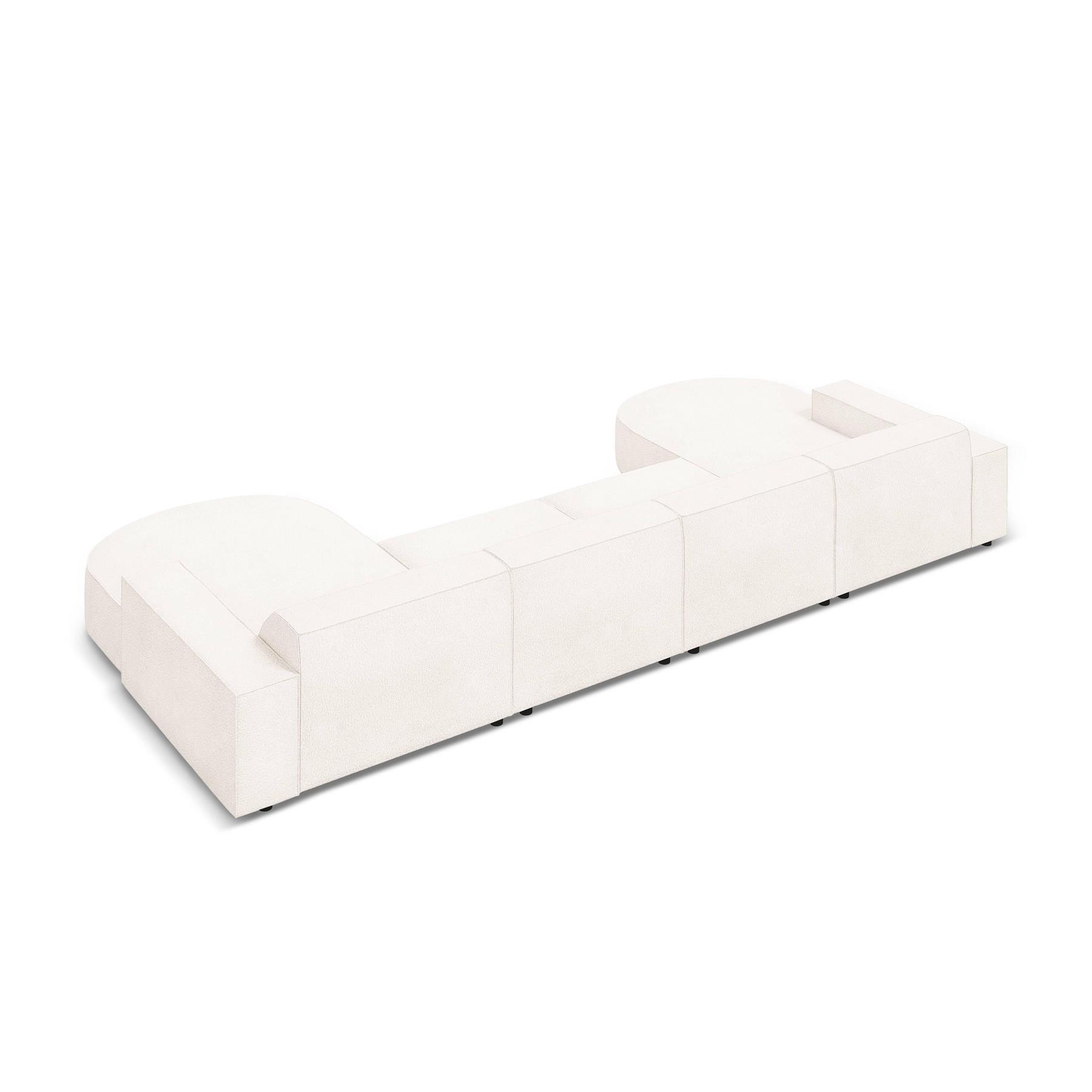 Micadoni Jodie U-bank Afgerond - Bouclé - Wit