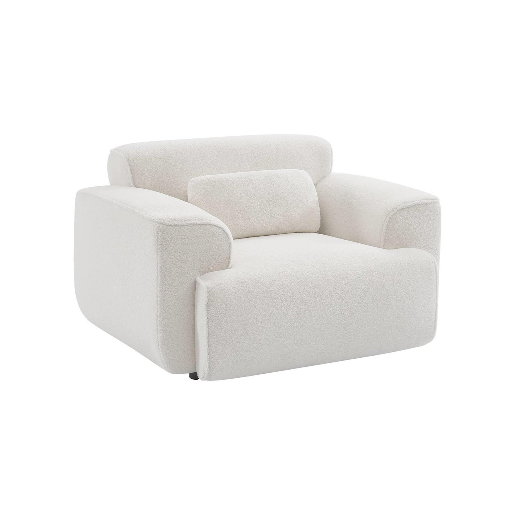 sweeek - 1-zits fauteuil in boucléstof