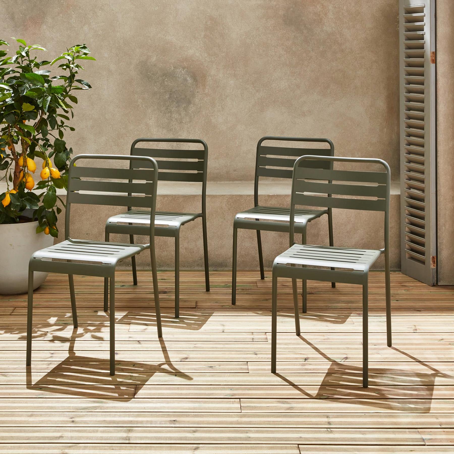 sweeek - Stalen tuinstoel (set van 4)