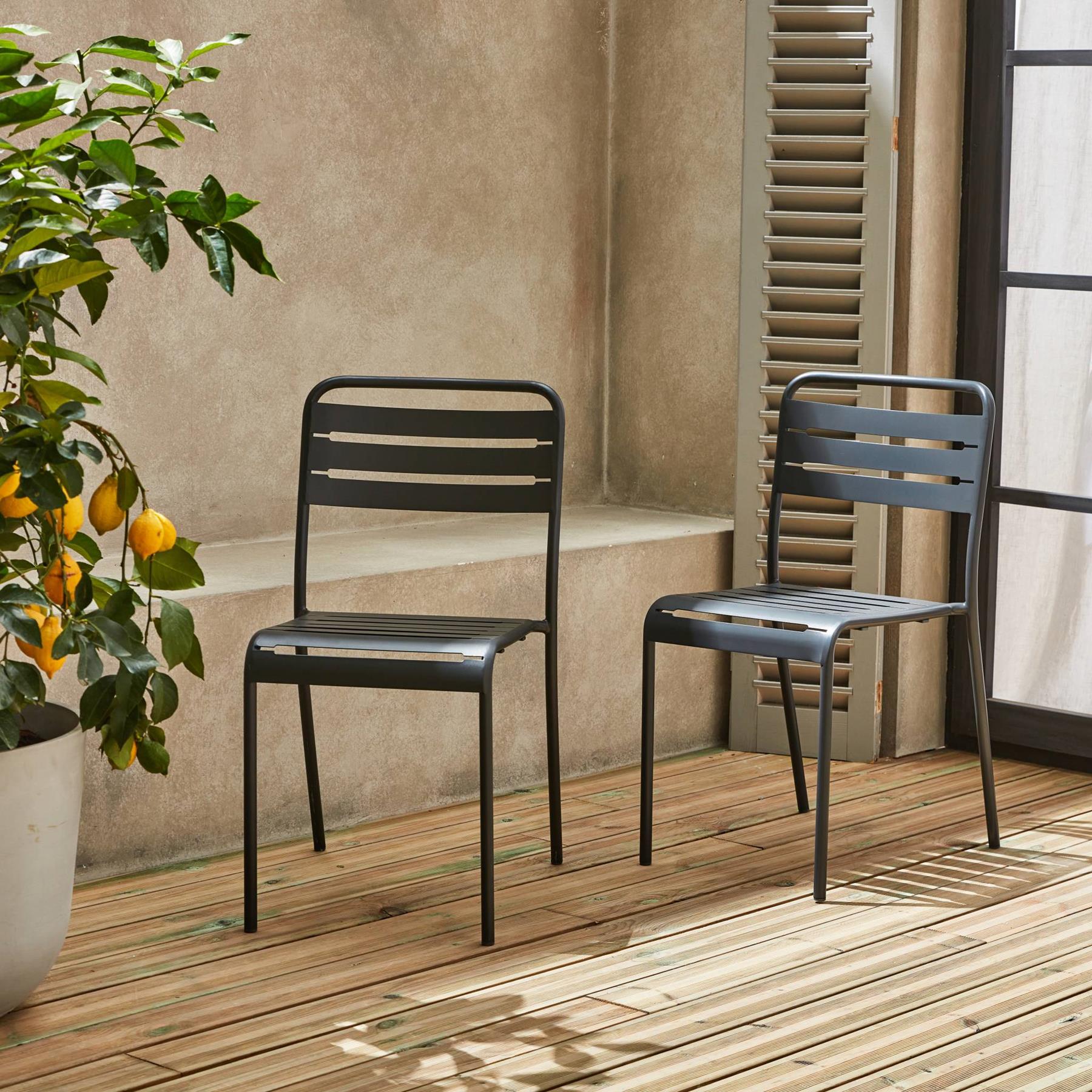sweeek - Stalen tuinstoel (set van 2)
