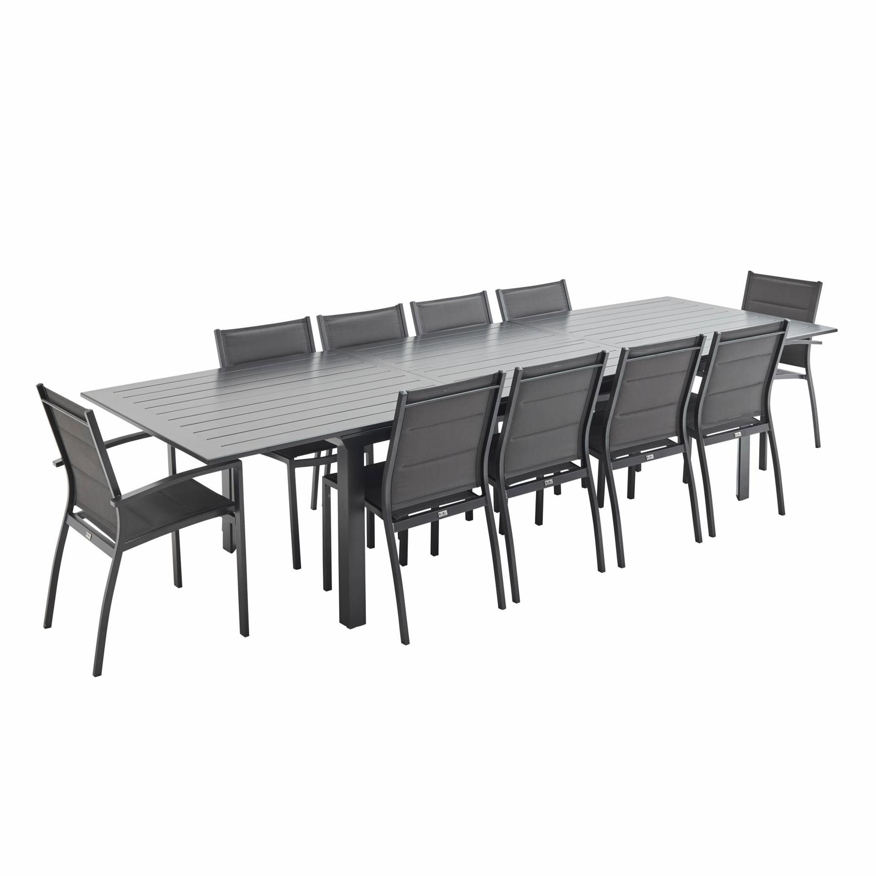 sweeek - Uitschuifbare aluminium tuinset 10 plaatsen