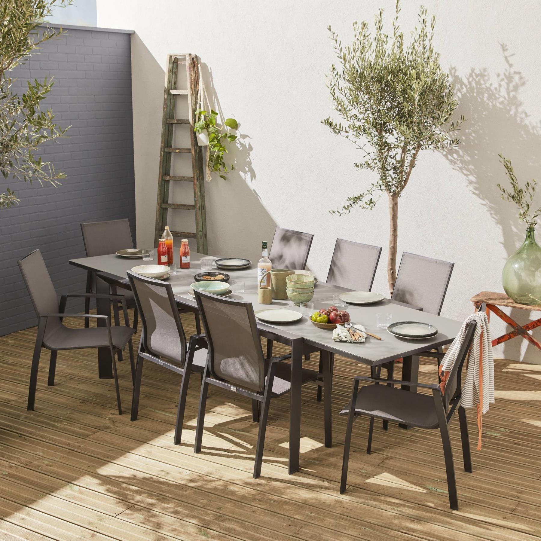 sweeek - Uitschuifbare aluminium tuinset