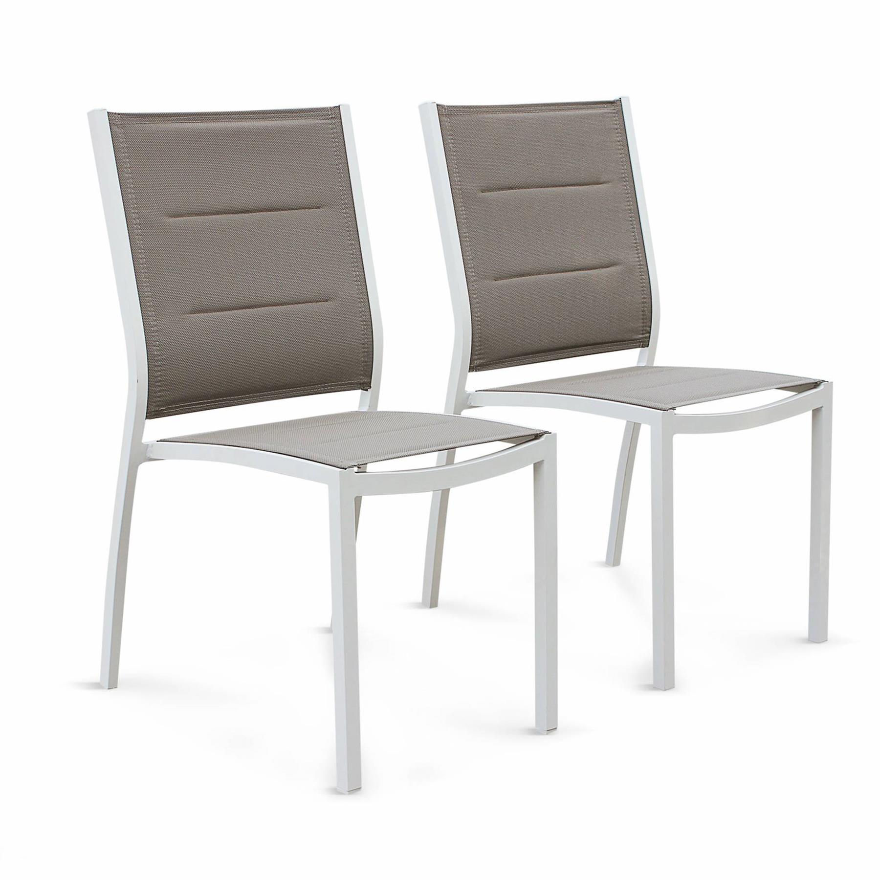 sweeek - Aluminium tuinset 8 plaatsen, uitschuifbaar