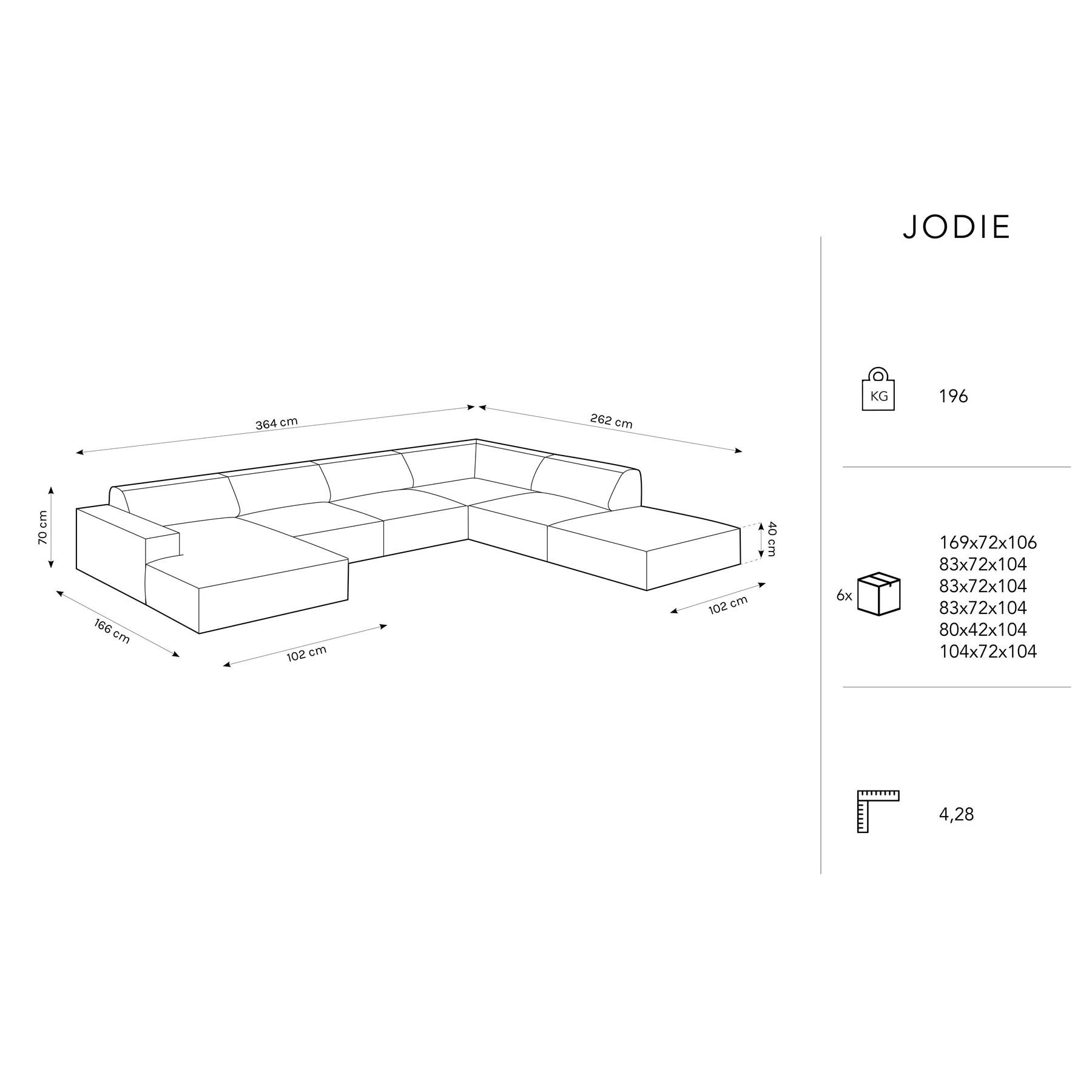 Micadoni Jodie U-bank Rechts - Geweven - Crème