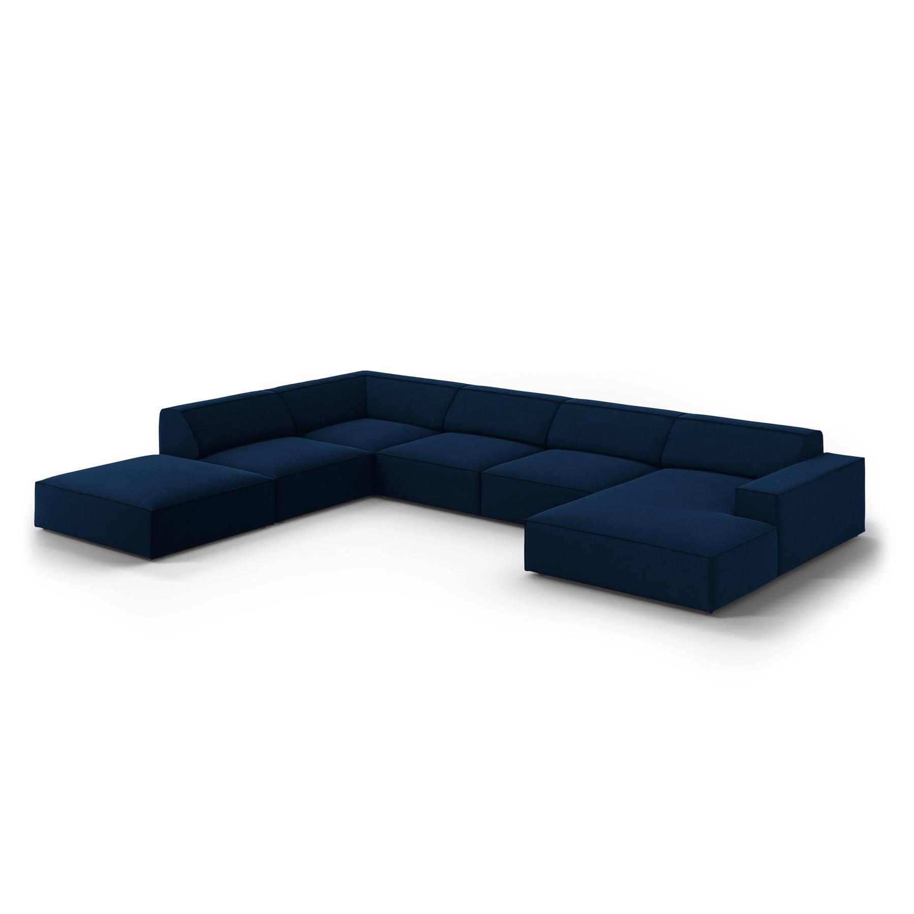 Micadoni Jodie U-bank Links - Fluweel - Donkerblauw