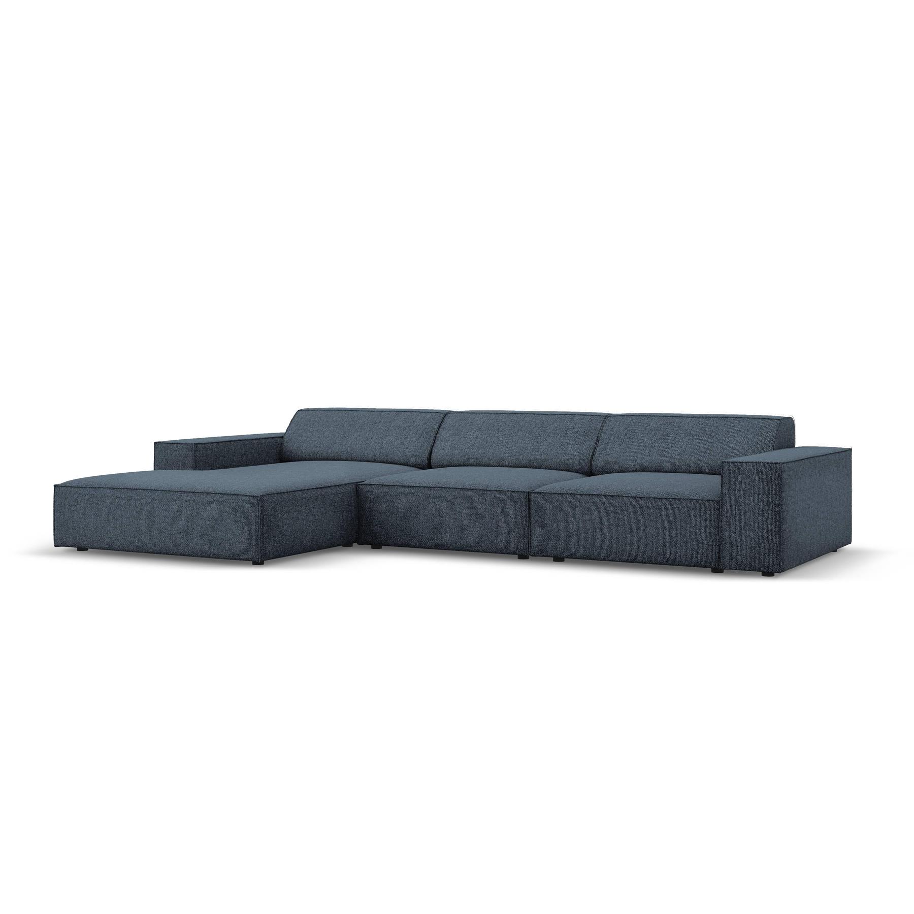 Micadoni Jodie Hoekbank Links 4-zits - Chenille - Donkerblauw