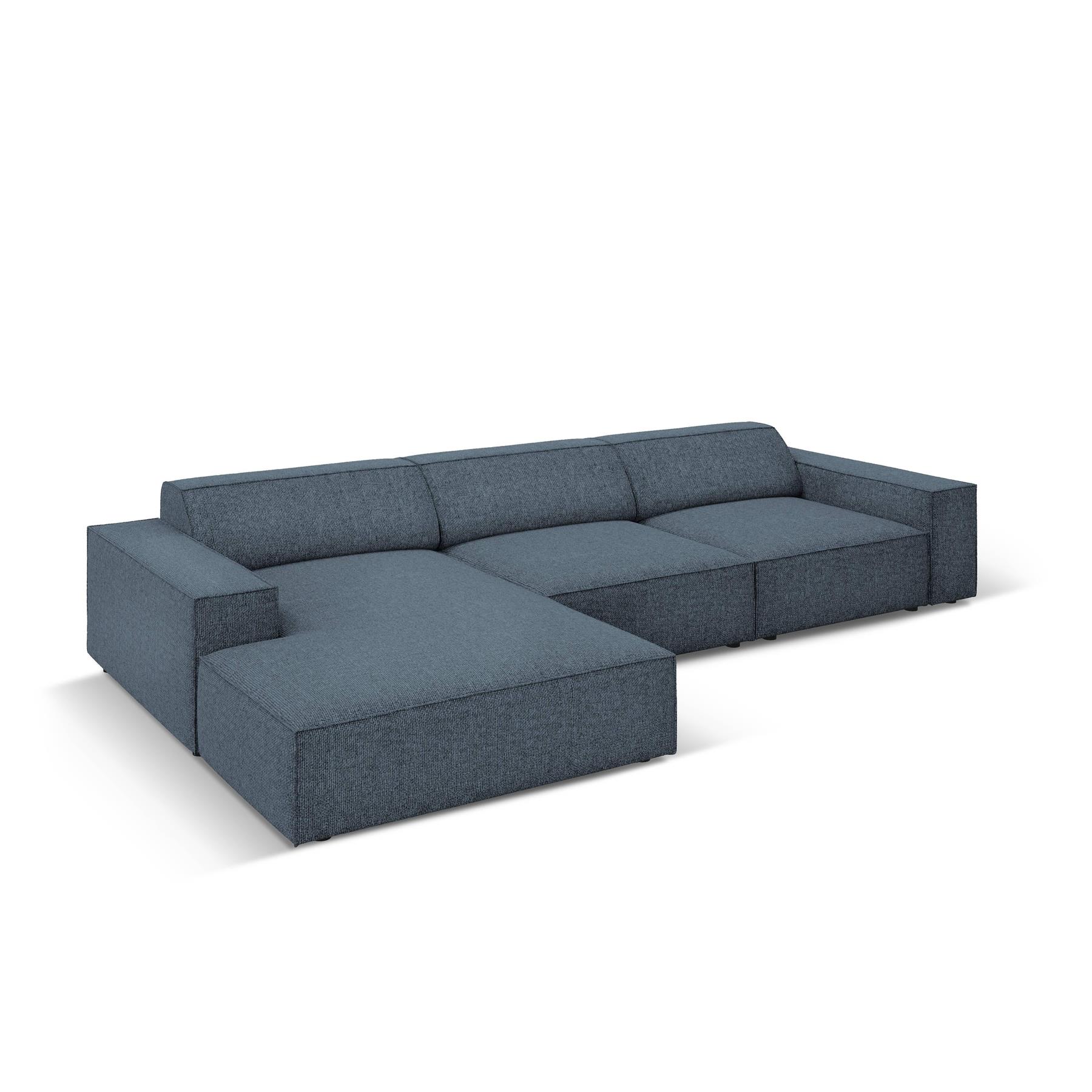 Micadoni Jodie Hoekbank Links 4-zits - Chenille - Donkerblauw
