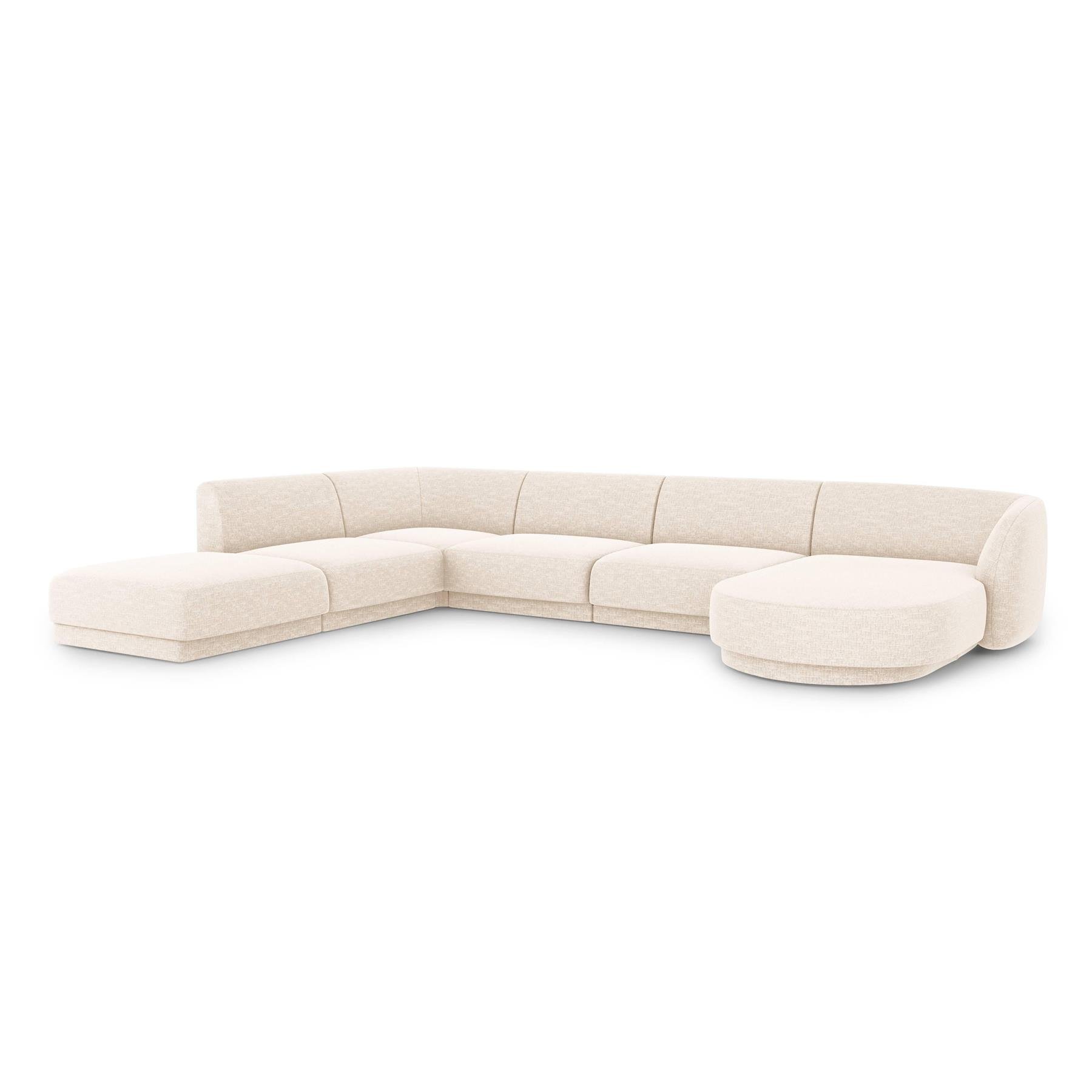 Micadoni Miley U-bank Hoek Links - Chenille - Crème