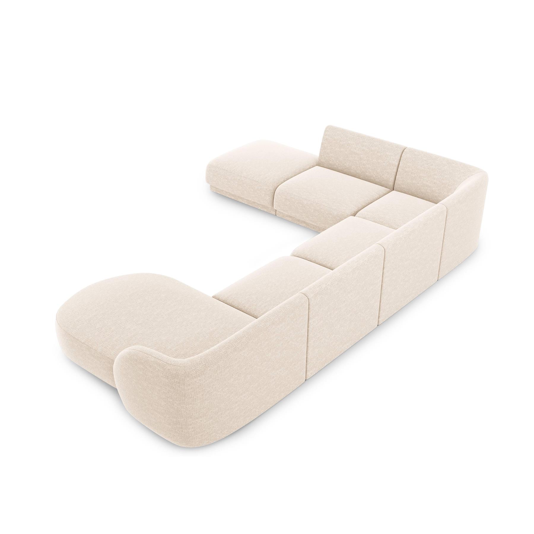 Micadoni Miley U-bank Hoek Links - Chenille - Crème