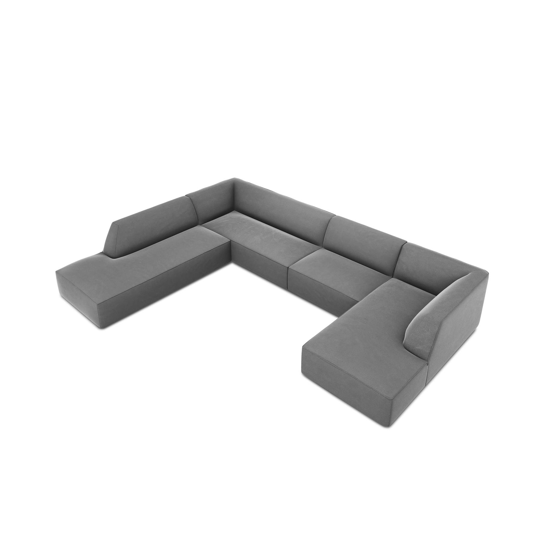 Windsor & Co Sao U-bank - Hoek Links - Velvet - Grijs