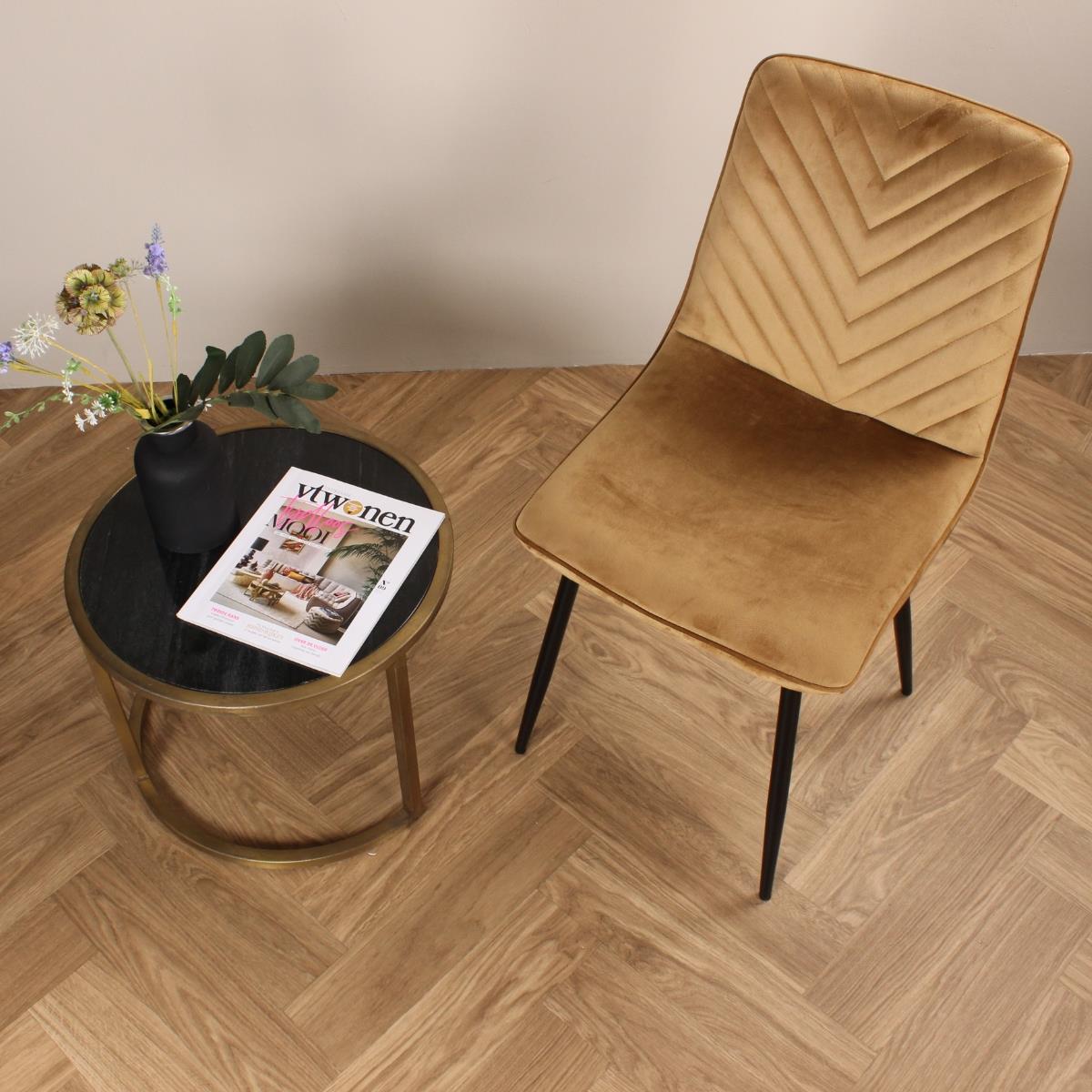 DS4U - Gaby eetkamerstoel velvet goud