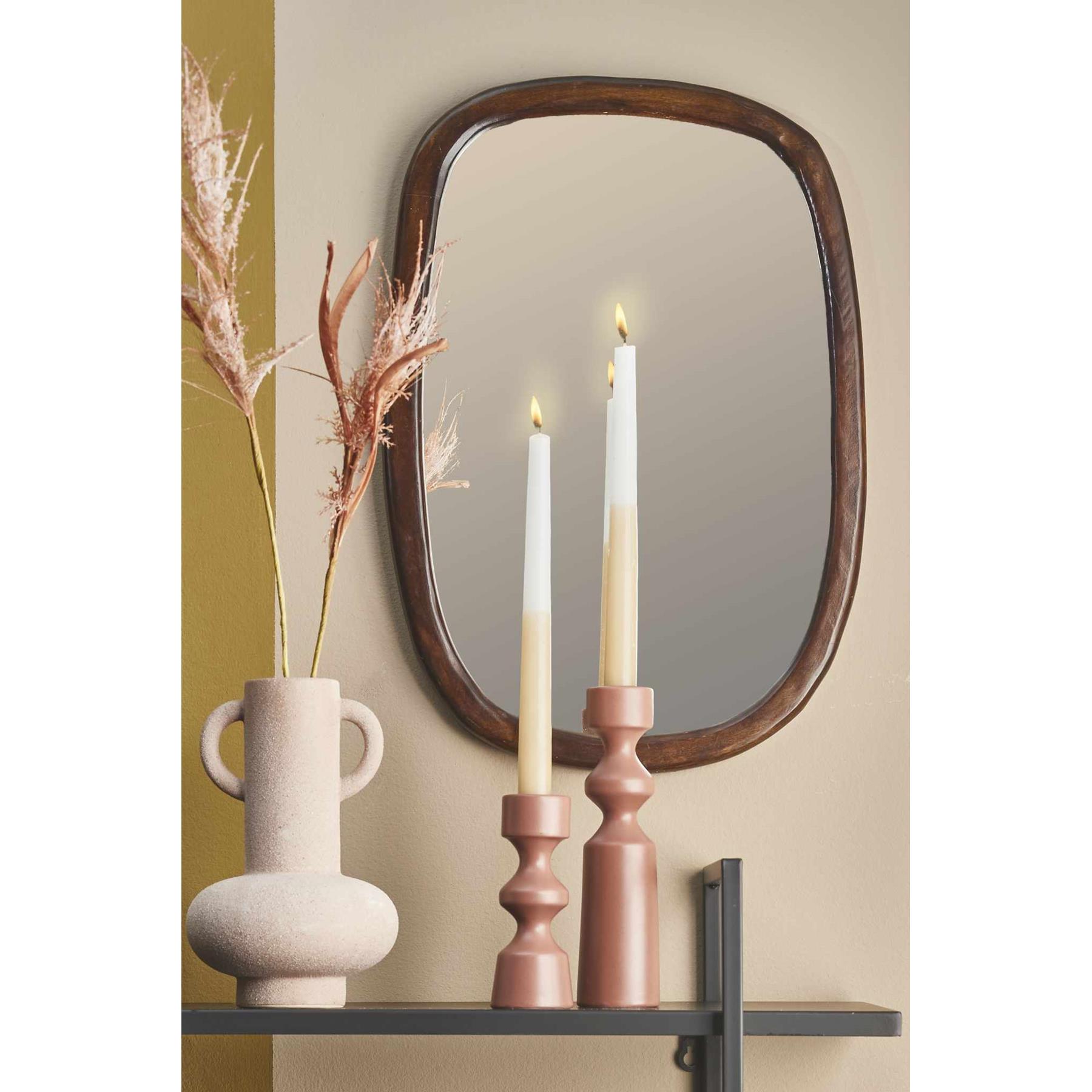 Casa Vivante Bosco Wandspiegel L35 x B50 cm Donkerbruin