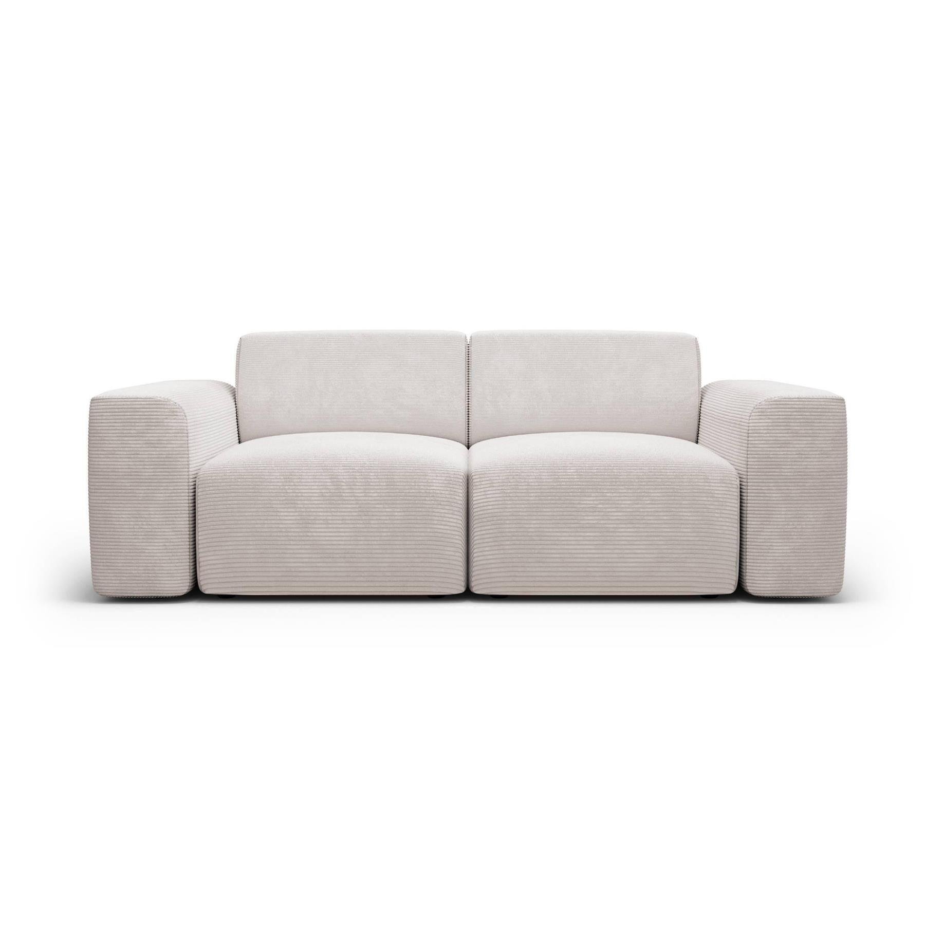 NADUVI Collection Nina 2-zitsbank - Ribstof - Crème