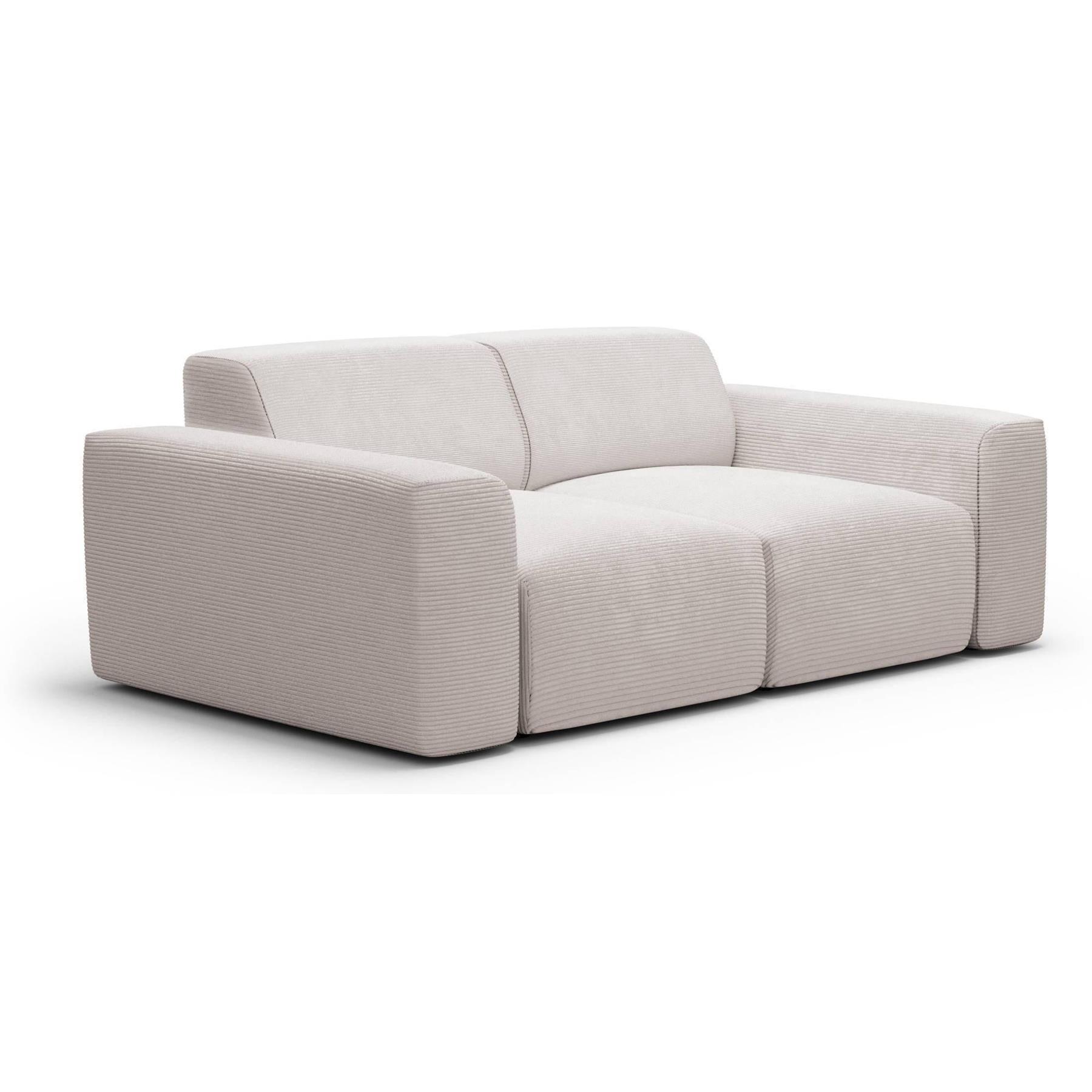NADUVI Collection Nina 2-zitsbank - Ribstof - Crème
