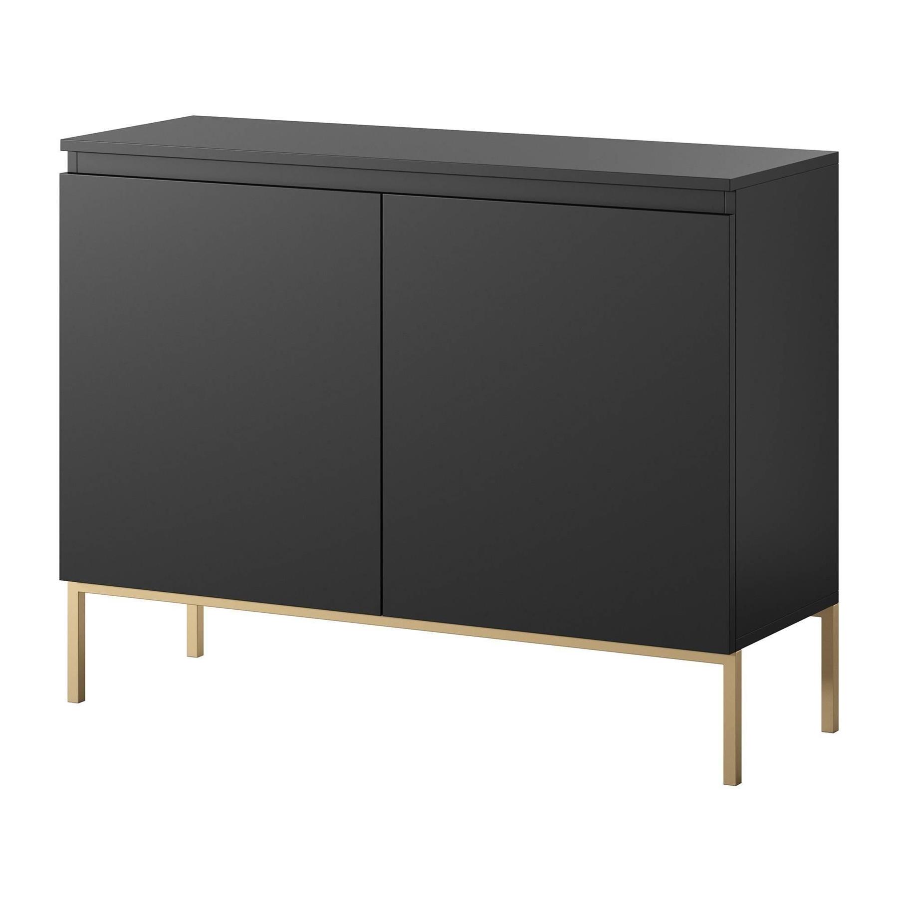 NADUVI Collection Kate Dressoir - B 100 cm - Zwart / Goud