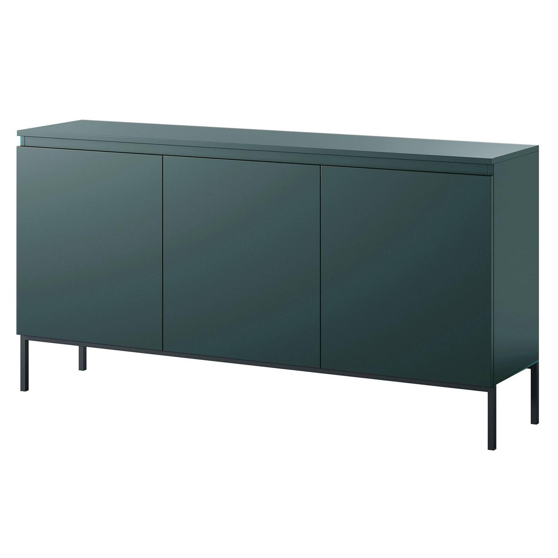 NADUVI Collection Kate Dressoir - B 150 cm -  Donkergroen / Zwart
