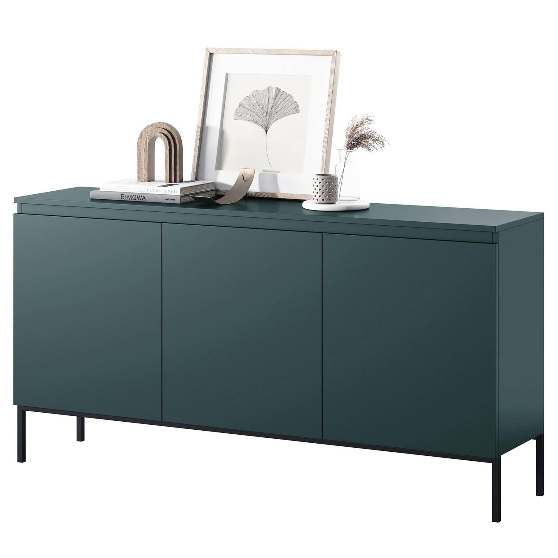 NADUVI Collection Kate Dressoir - B 150 cm -  Donkergroen / Zwart