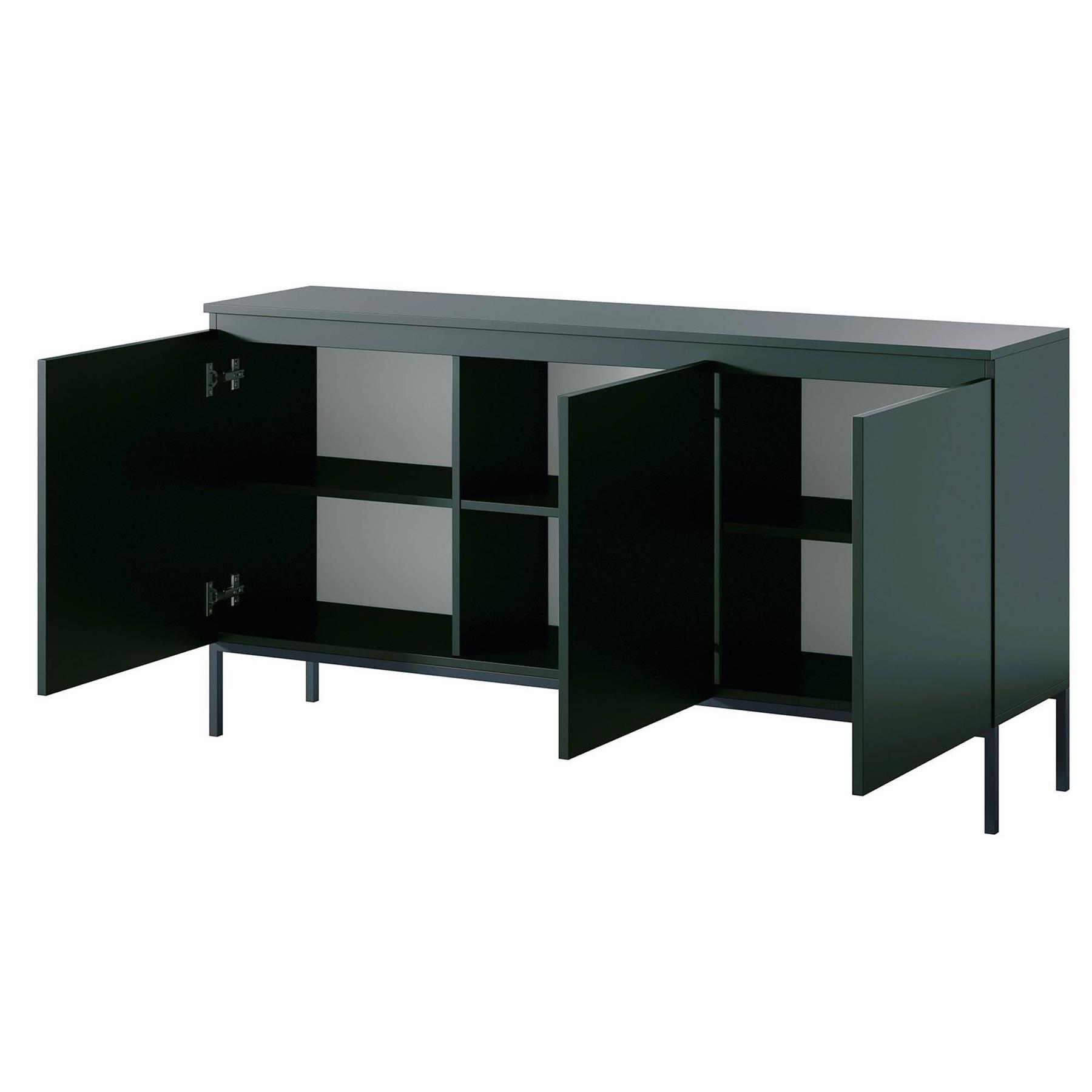 NADUVI Collection Kate Dressoir - B 150 cm -  Donkergroen / Zwart