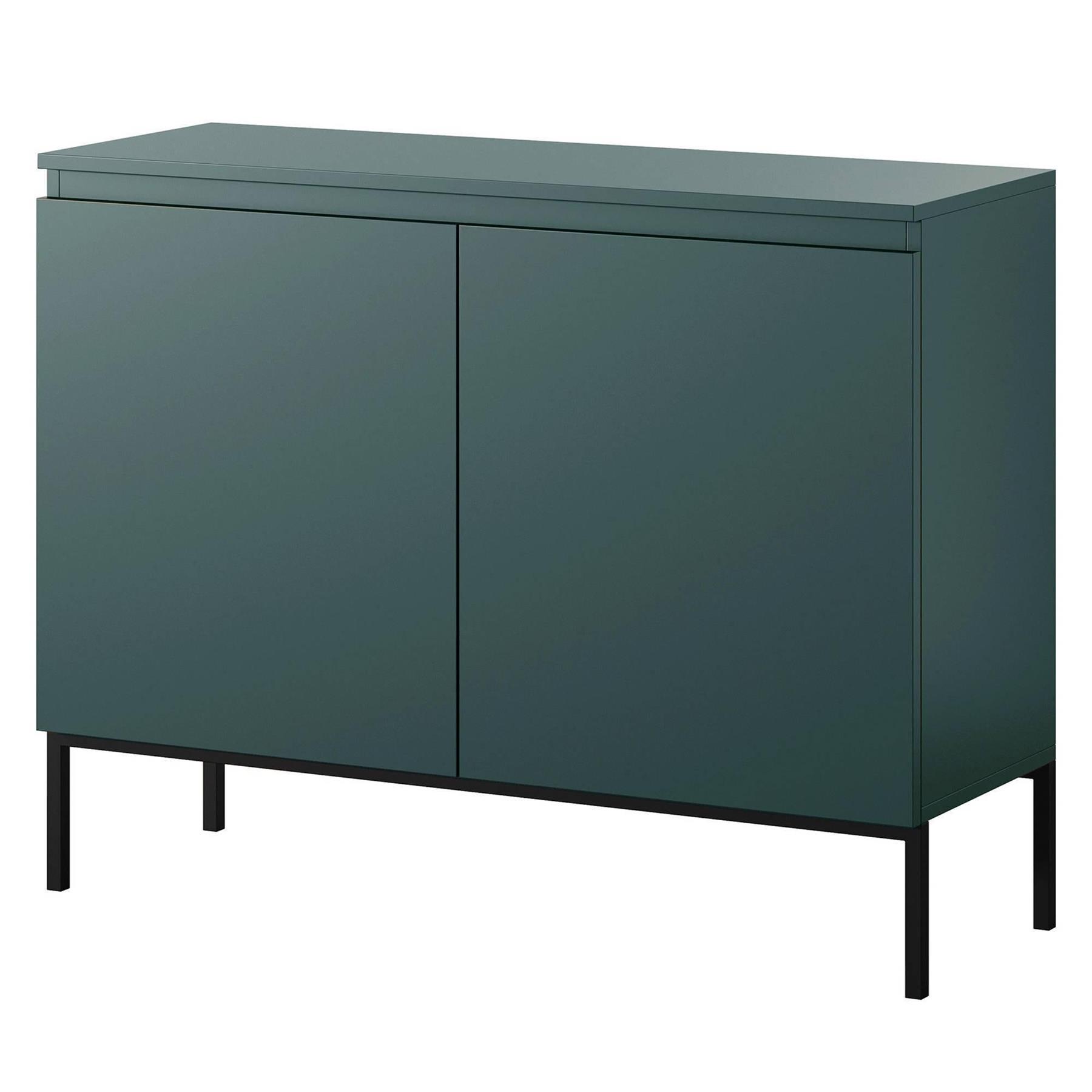 NADUVI Collection Kate Dressoir - B 100 cm - Donkergroen / Zwart