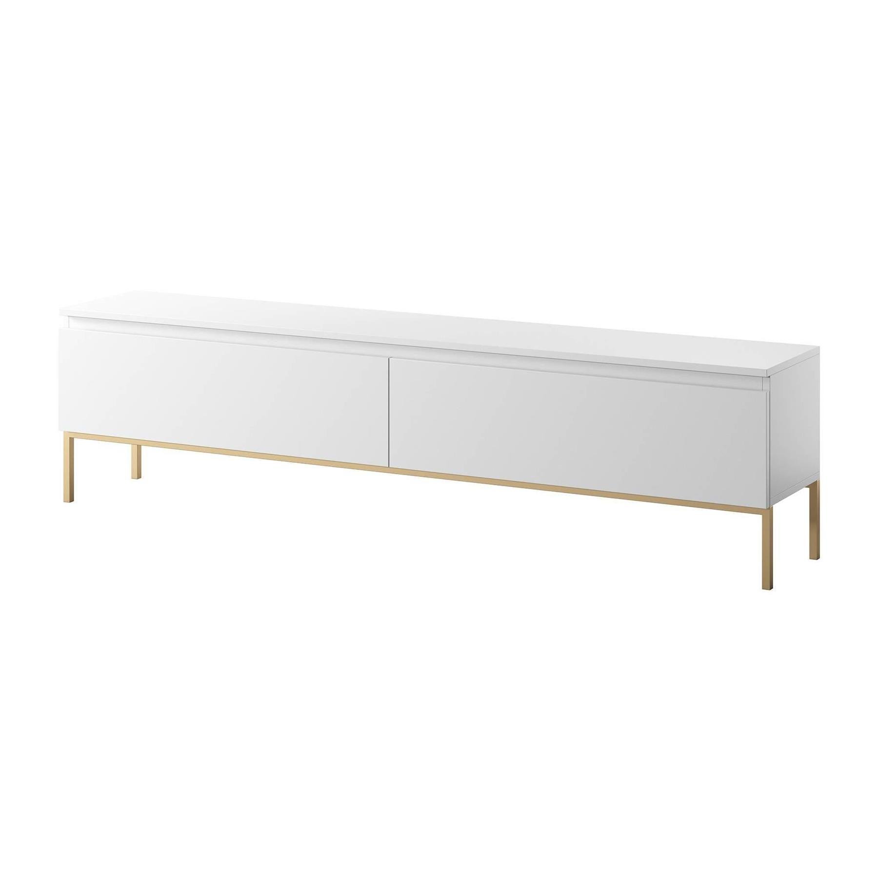 NADUVI Collection Kate Tv-Meubel - B 175 cm - Wit / Goud