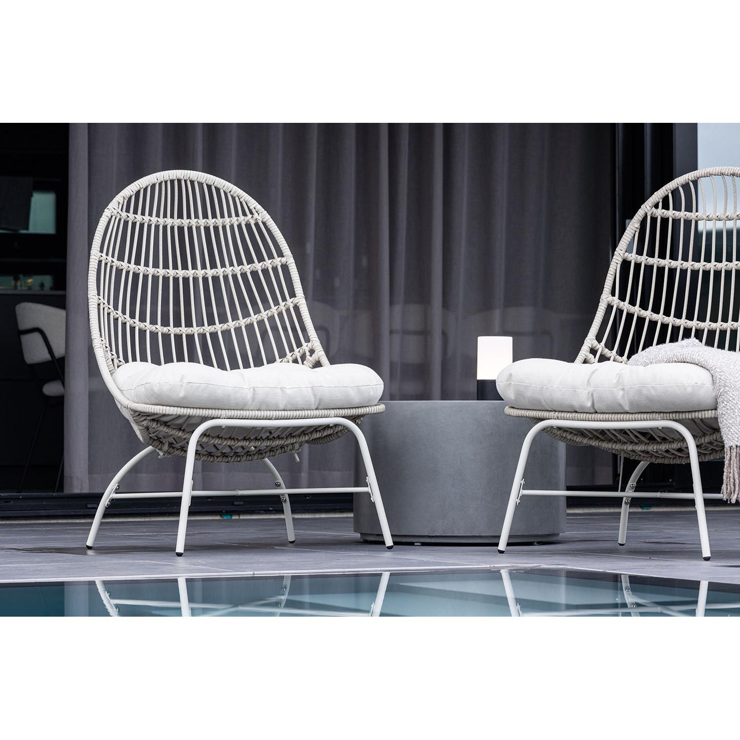 Rebellenclub Lipe Tuin Loungestoel - Beige