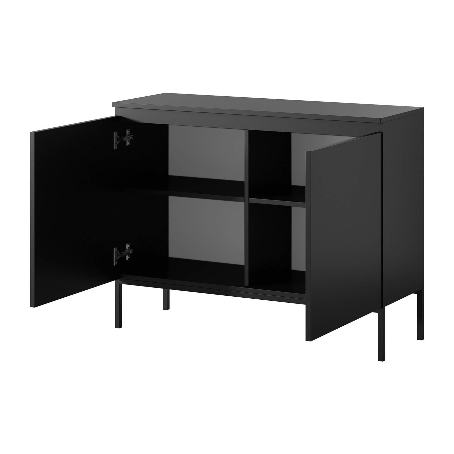 NADUVI Collection Kate Dressoir - B 100 cm - Zwart / Zwart