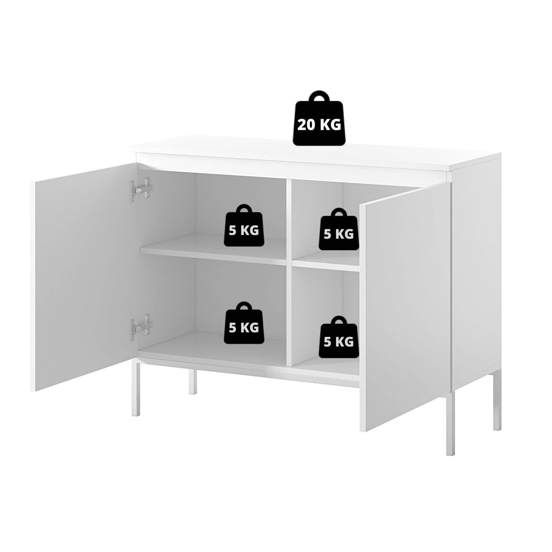 NADUVI Collection Kate Dressoir - B 100 cm - Donkergroen / Zwart