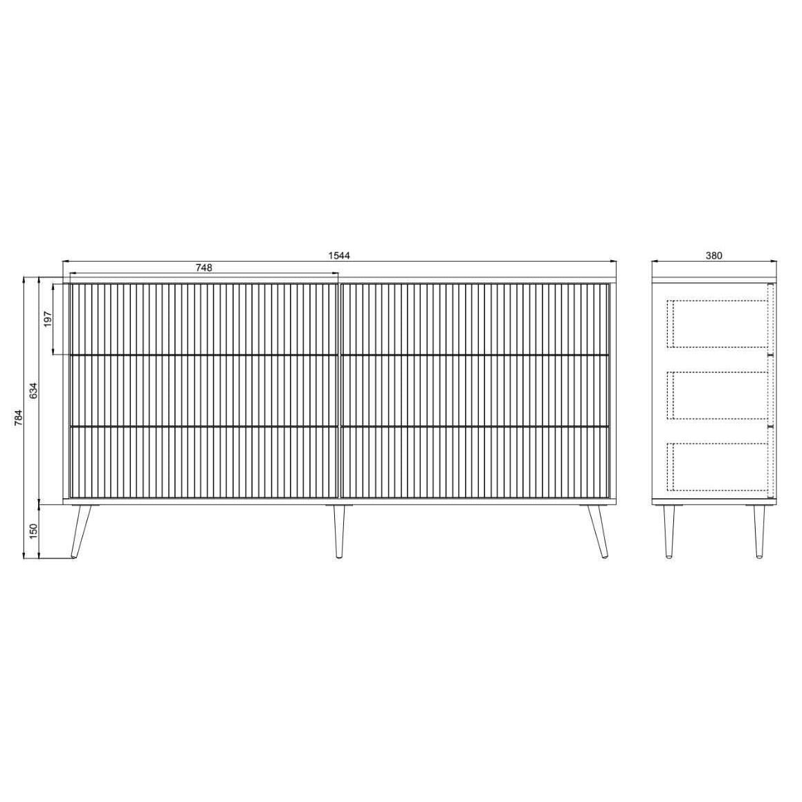 NADUVI Collection Dressoir Giulia 6 lades