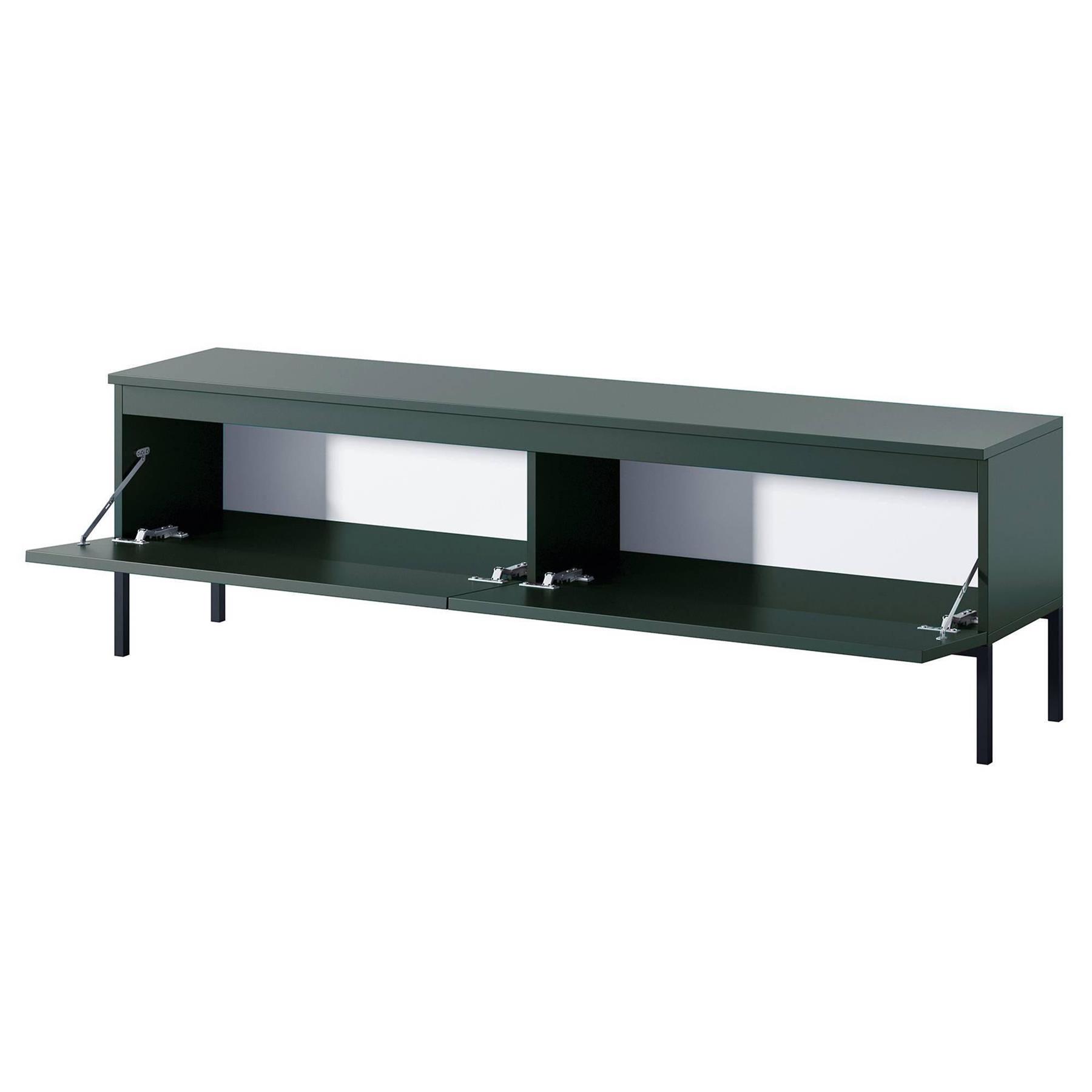 NADUVI Collection Kate Tv-Meubel - B 175 cm - Donkergroen / Zwart