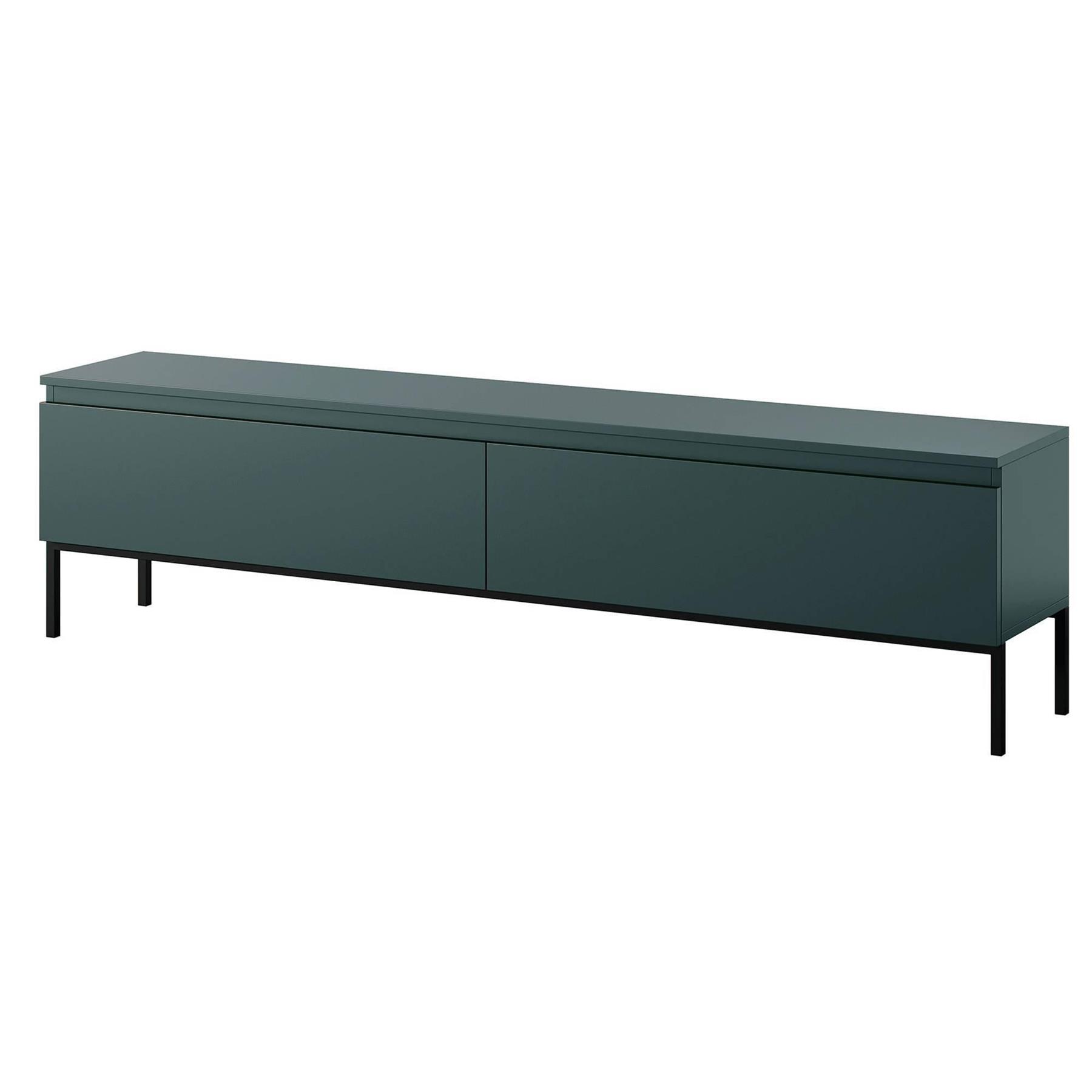 NADUVI Collection Kate Tv-Meubel - B 175 cm - Donkergroen / Zwart