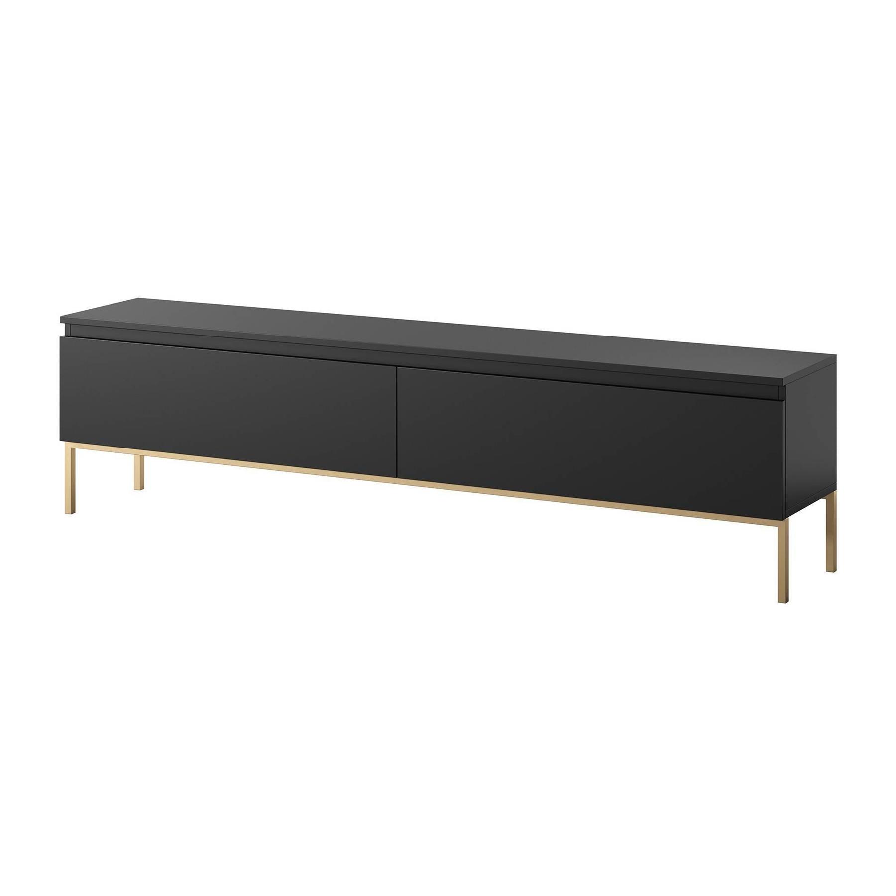 NADUVI Collection Kate Tv-Meubel - B 175 cm - Zwart / Goud