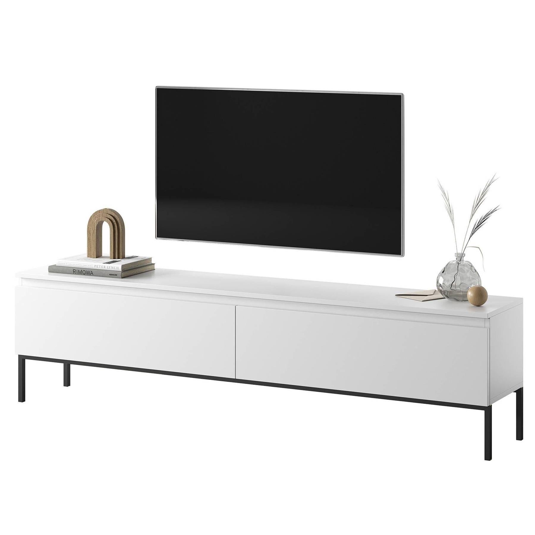 NADUVI Collection Kate Tv-Meubel - B 175 cm - Wit / Zwart