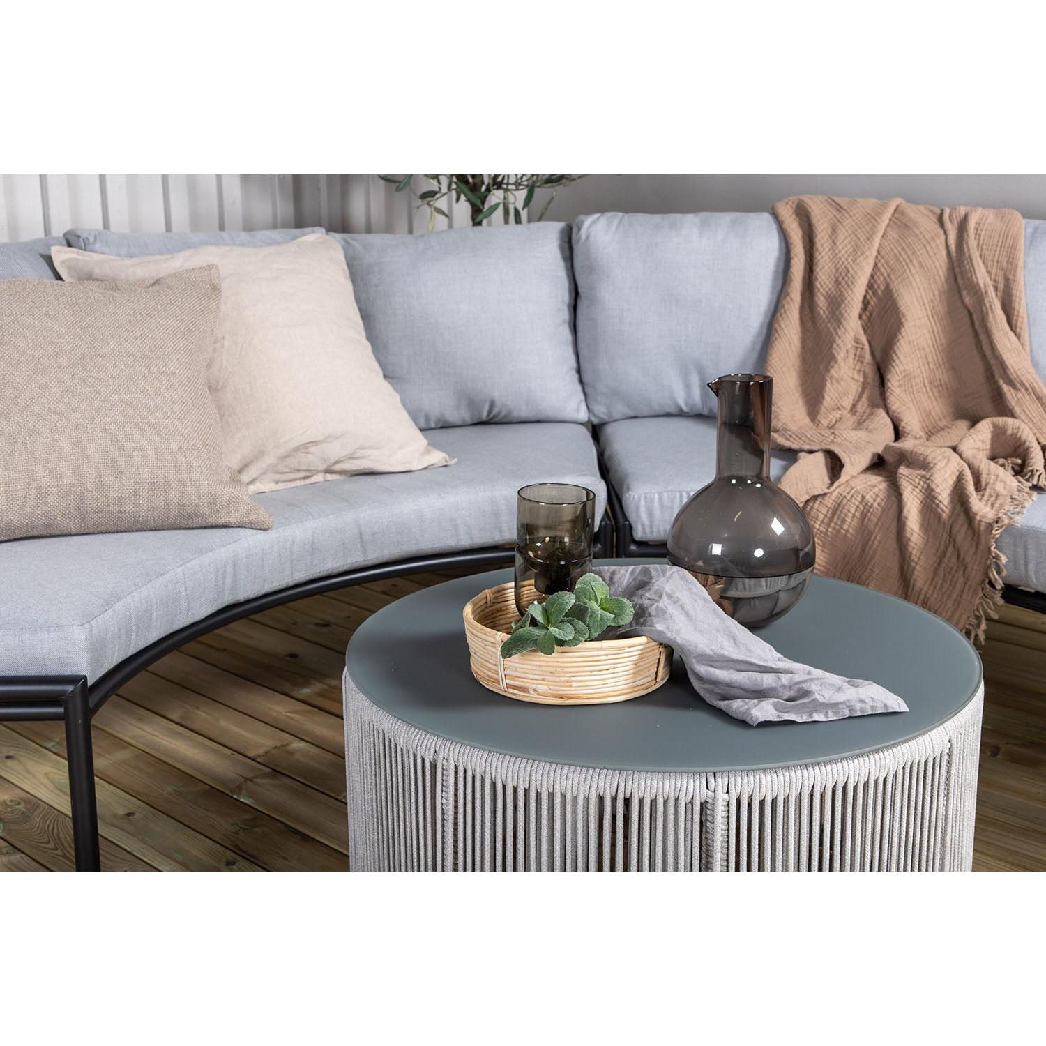 Rebellenclub Amary Loungesset Halfrond - Zwart Grijs