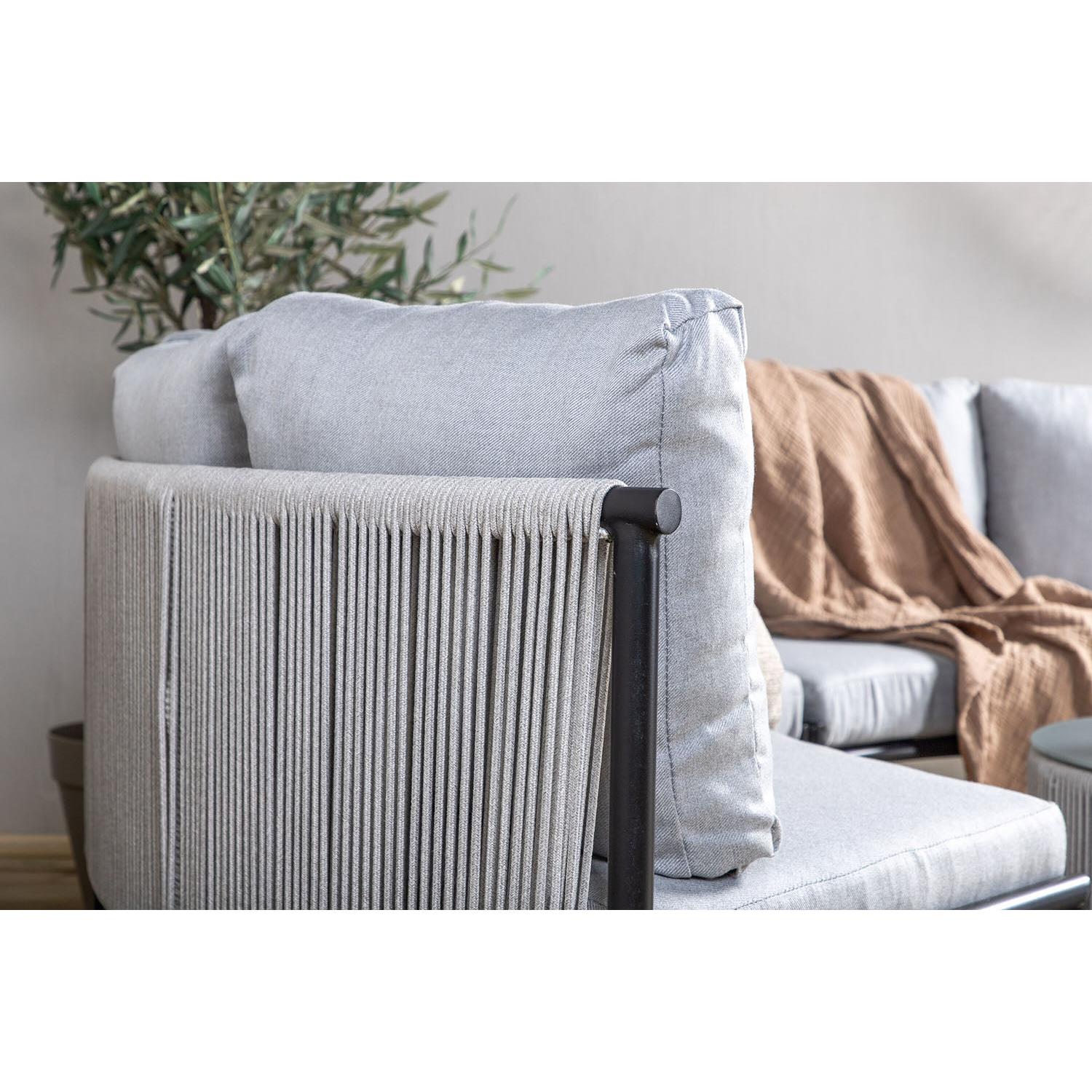 Rebellenclub Amary Loungesset Halfrond - Zwart Grijs