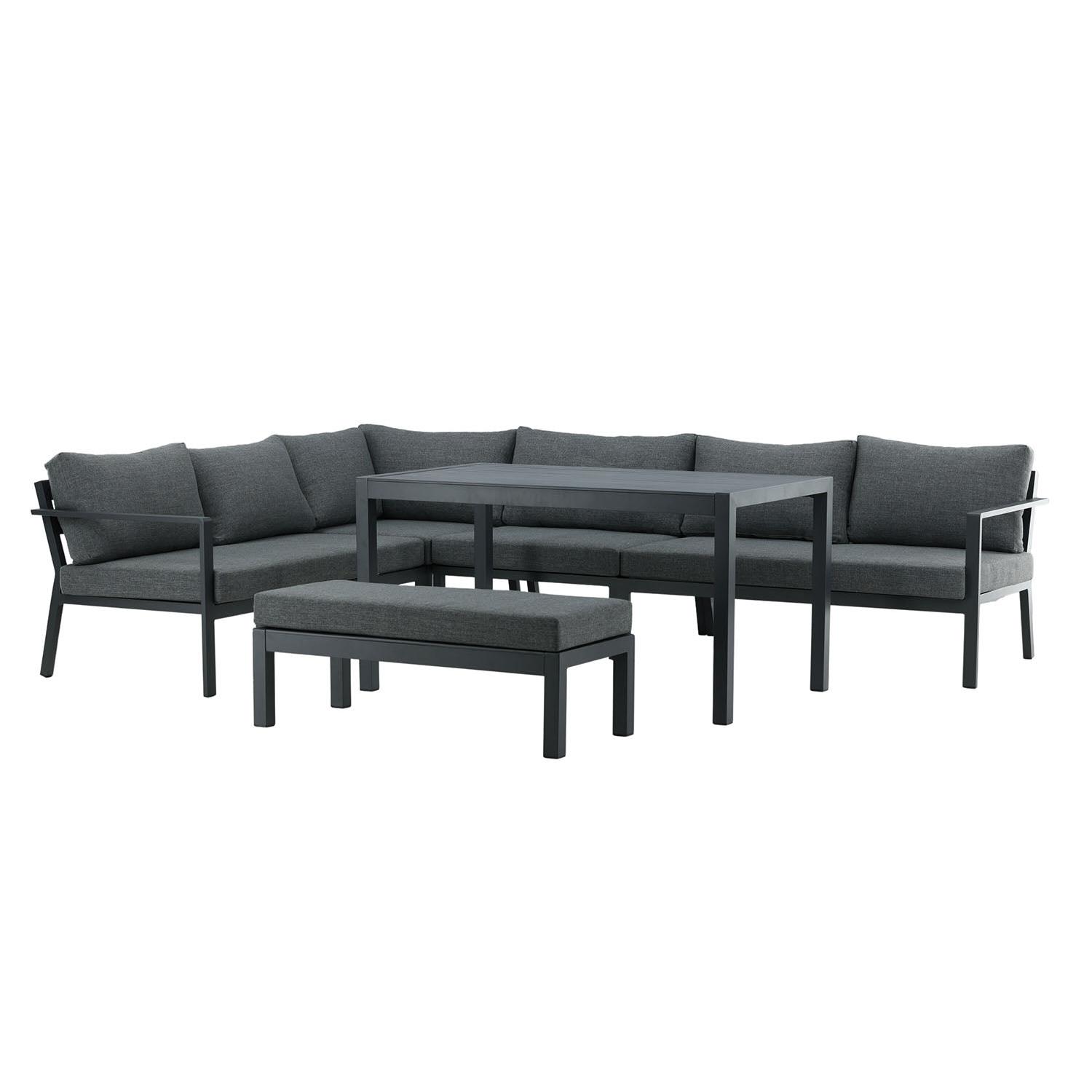 Rebellenclub Dalia Hoekloungeset - Zwart
