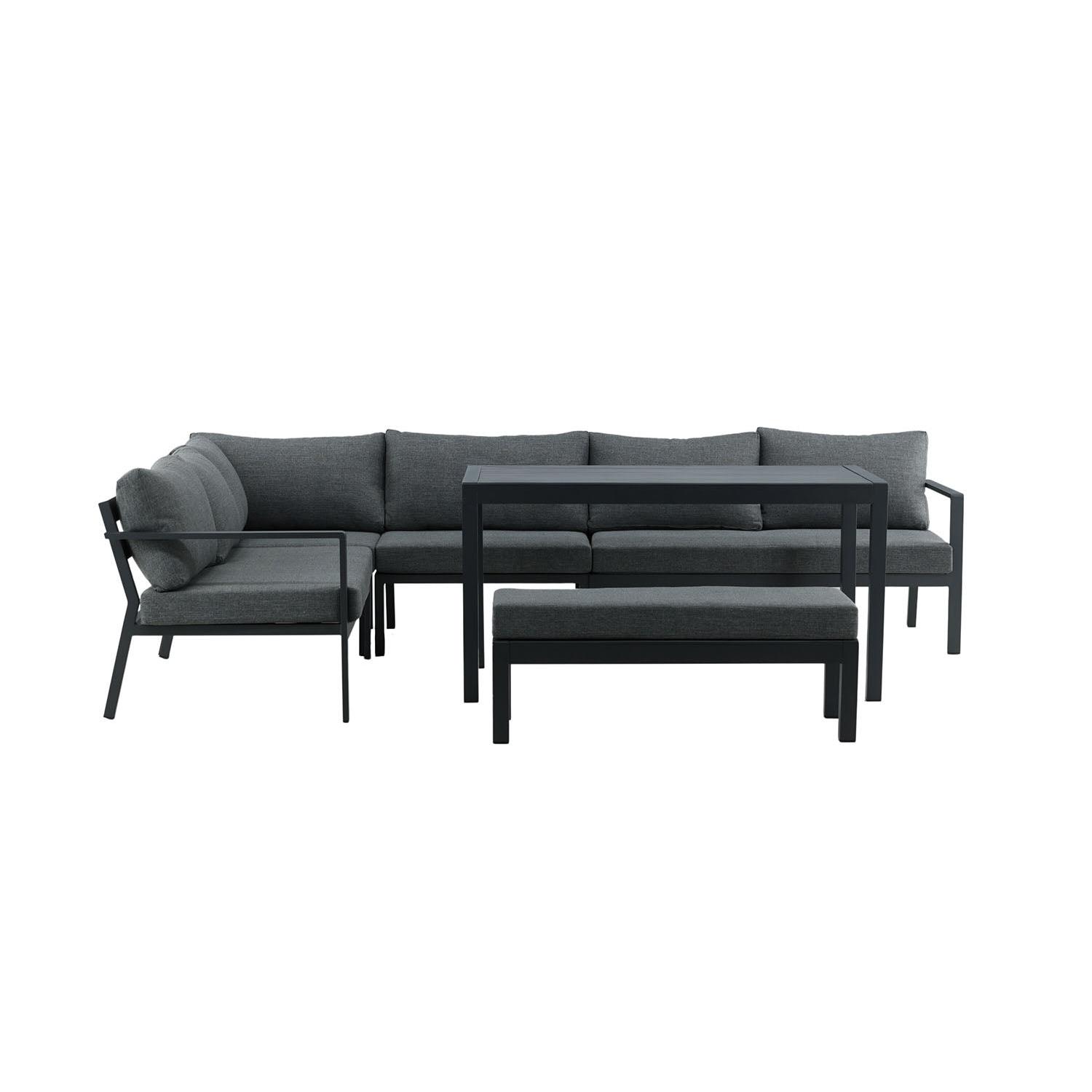 Rebellenclub Dalia Hoekloungeset - Zwart