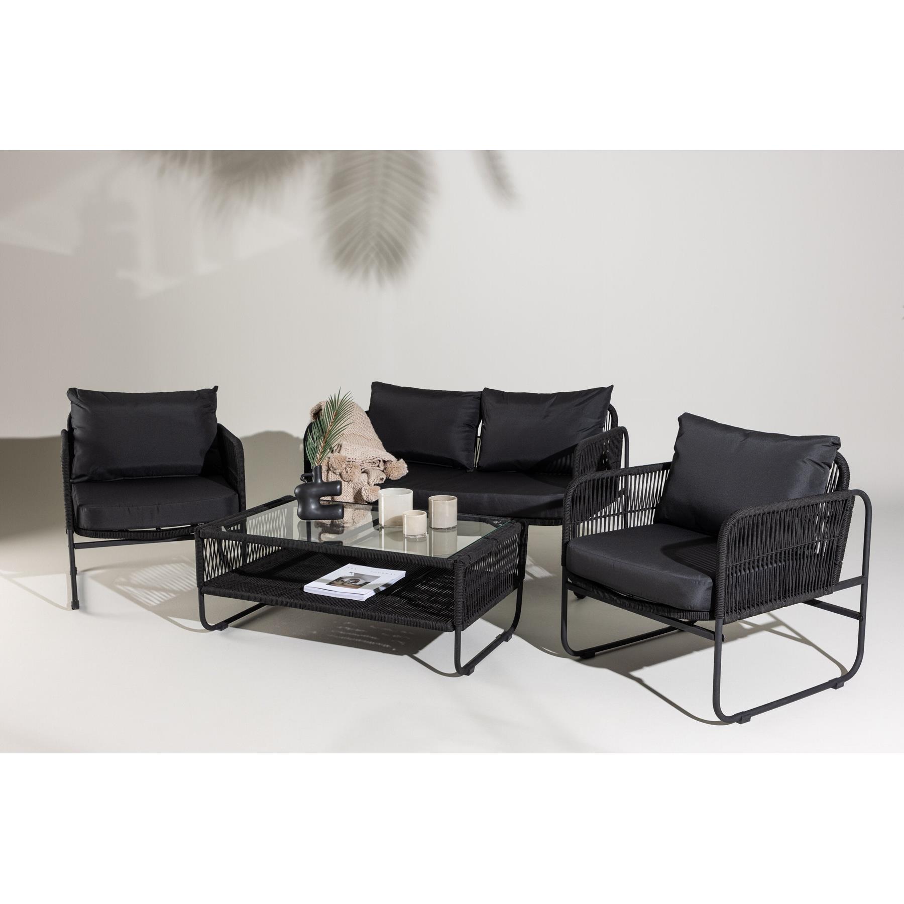 Rebellenclub Hibis Loungeset - Zwart